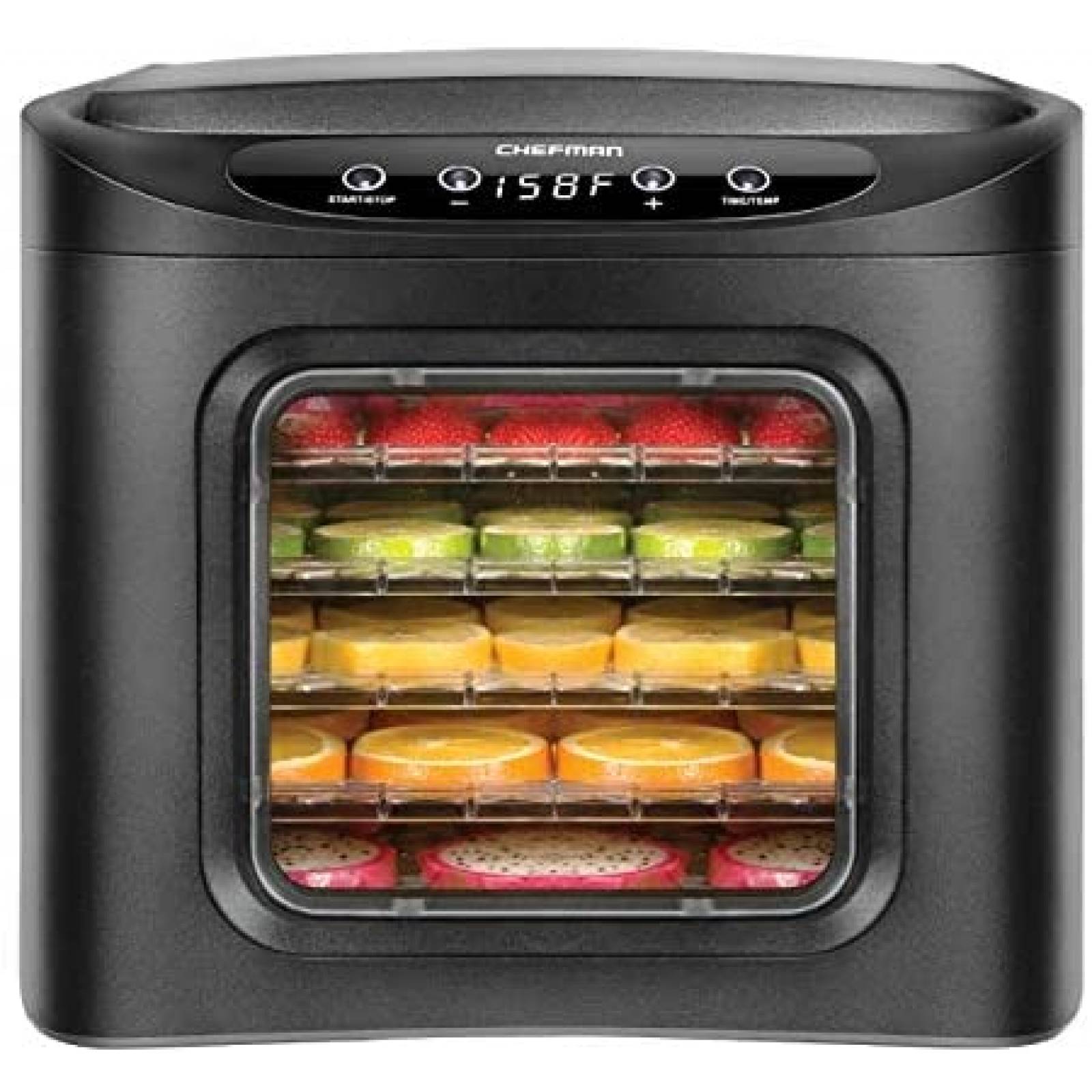 Deshidratador de Comida Chefman sin BPA 6 Bandejas -Negro