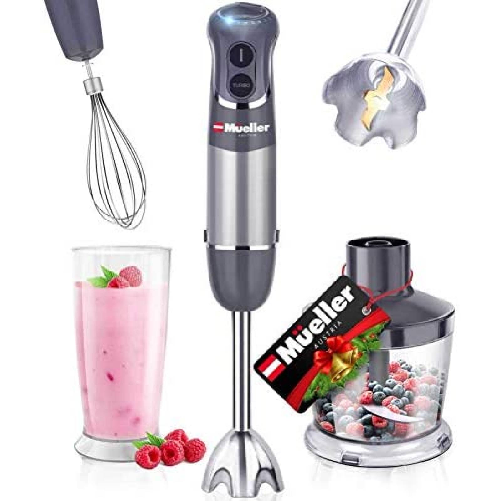 Batidora de Mano Mueller Austria 12 Velocidades 800W -Gris 