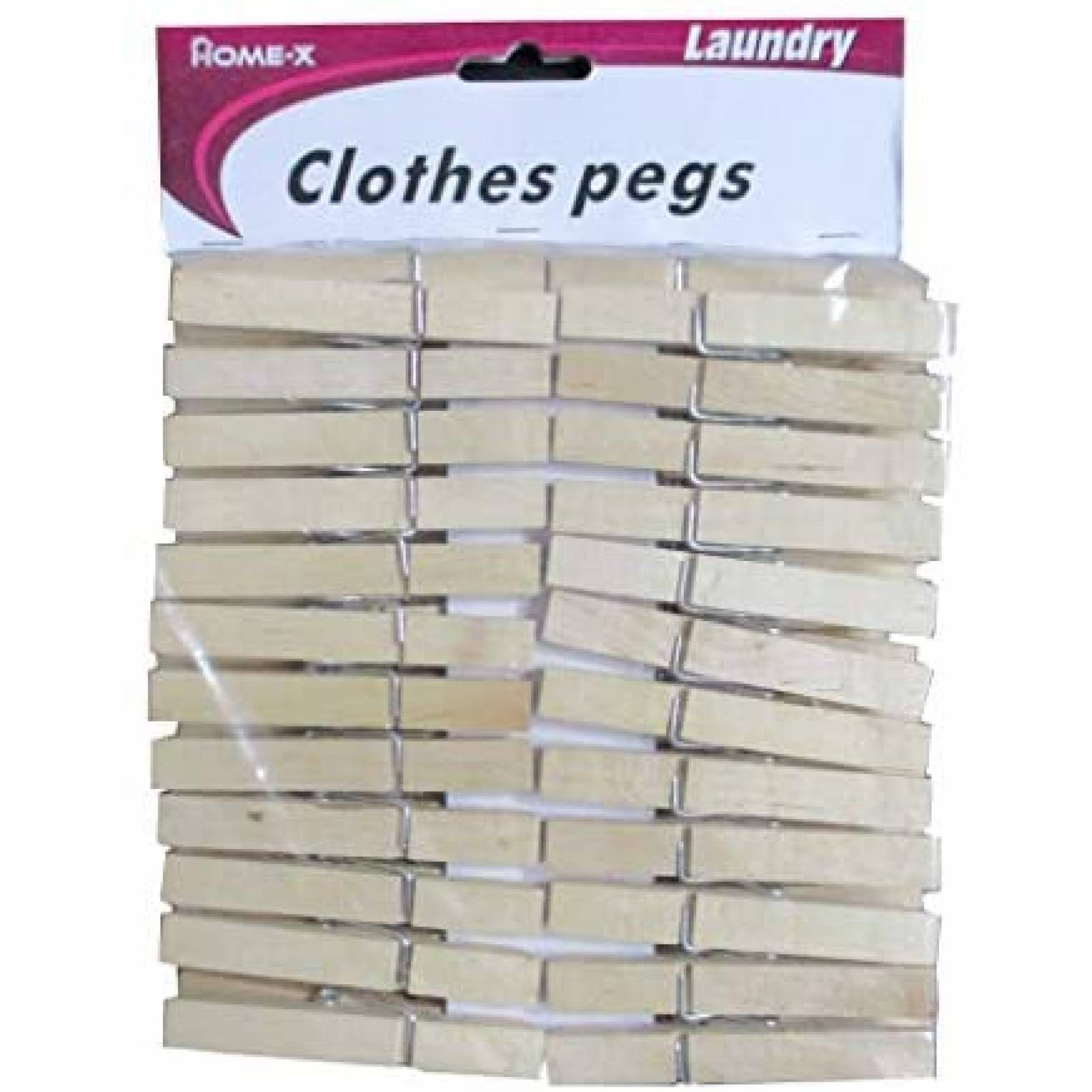 Pines para Ropa Home-X Set 50 pzs 2-7/8" -Madera con Metal 