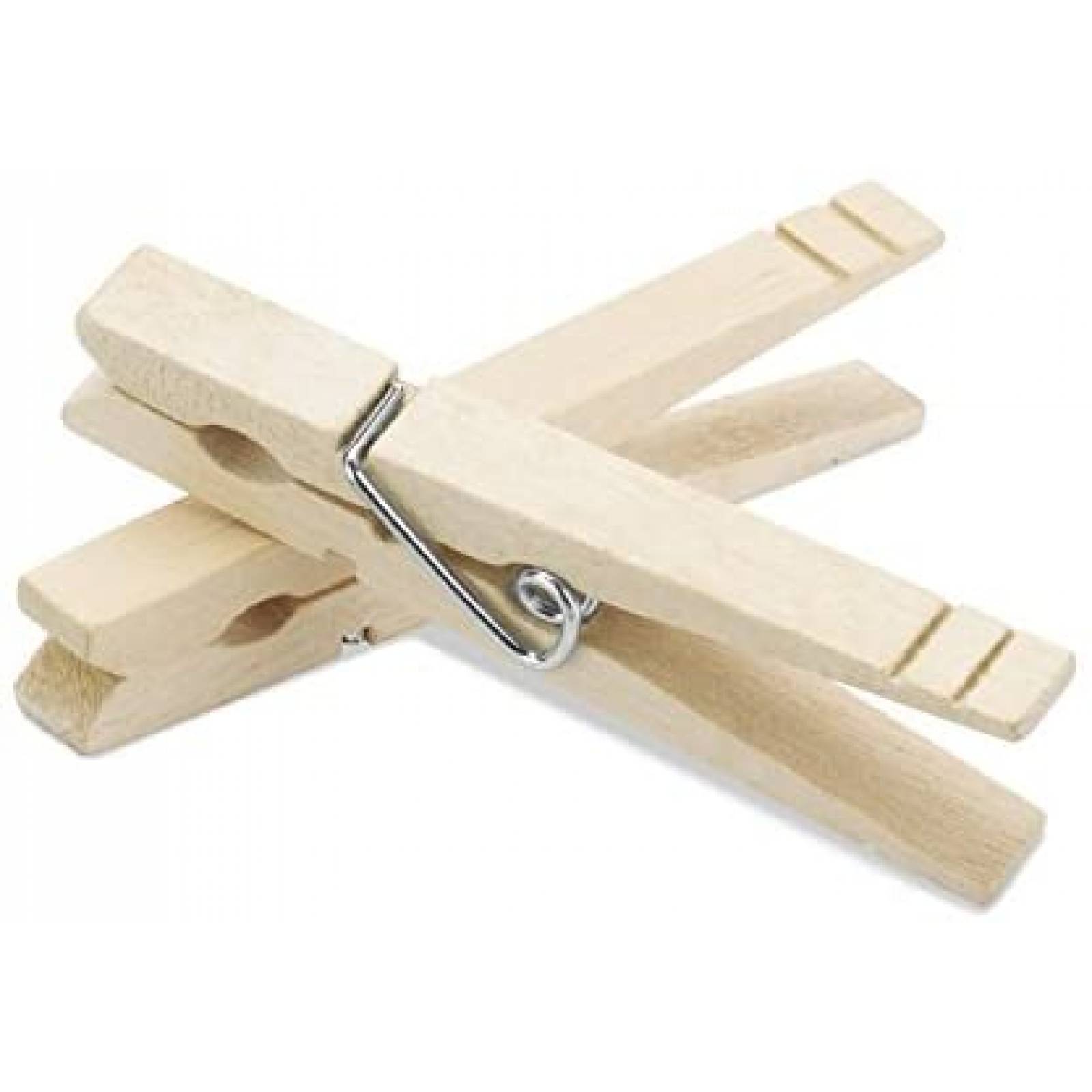 Pinzas para ropa Whitmor 100 pcs de Madera Natural