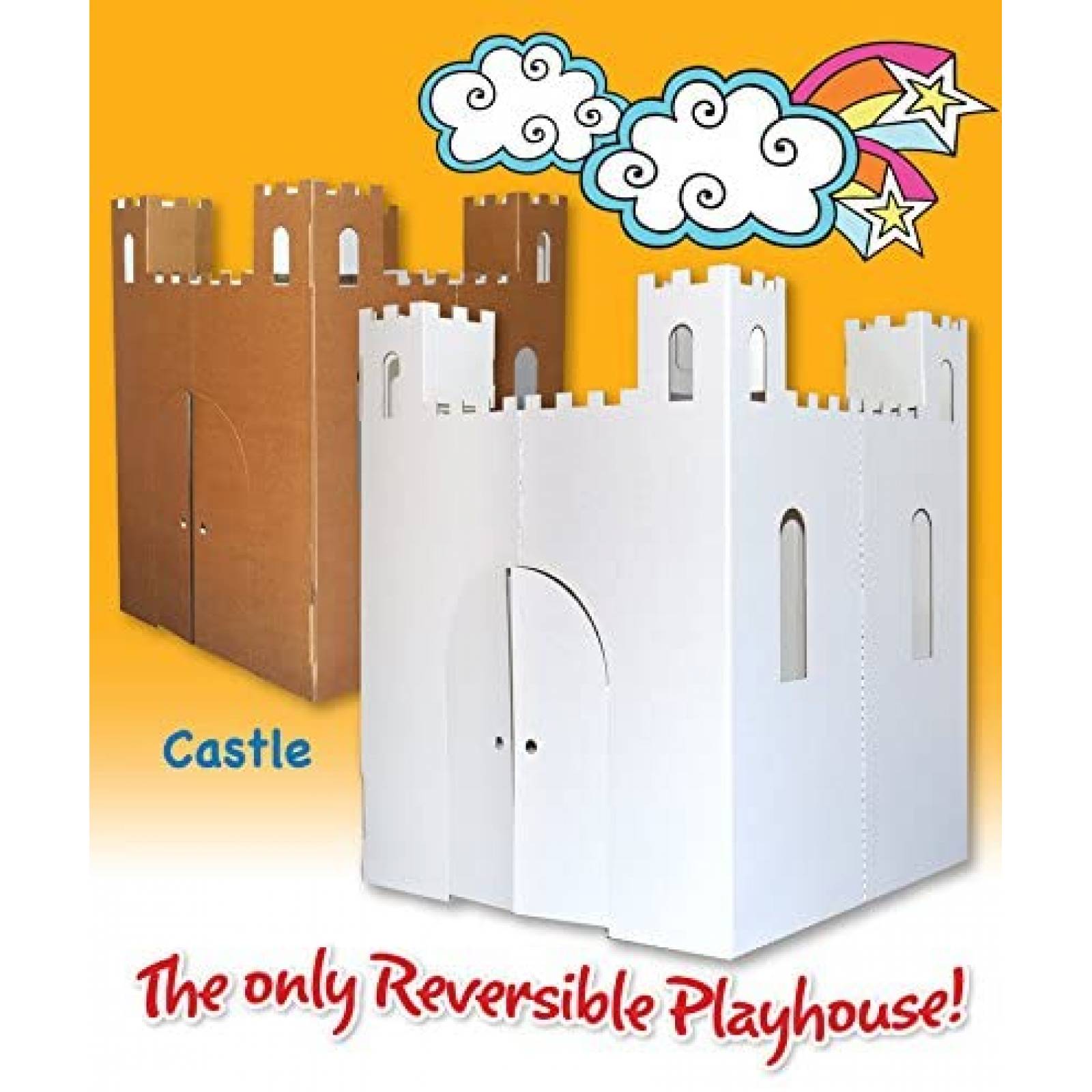 Casa de Juegos Easy Playhouse Castillo 4 Ventanas 4 Torres 