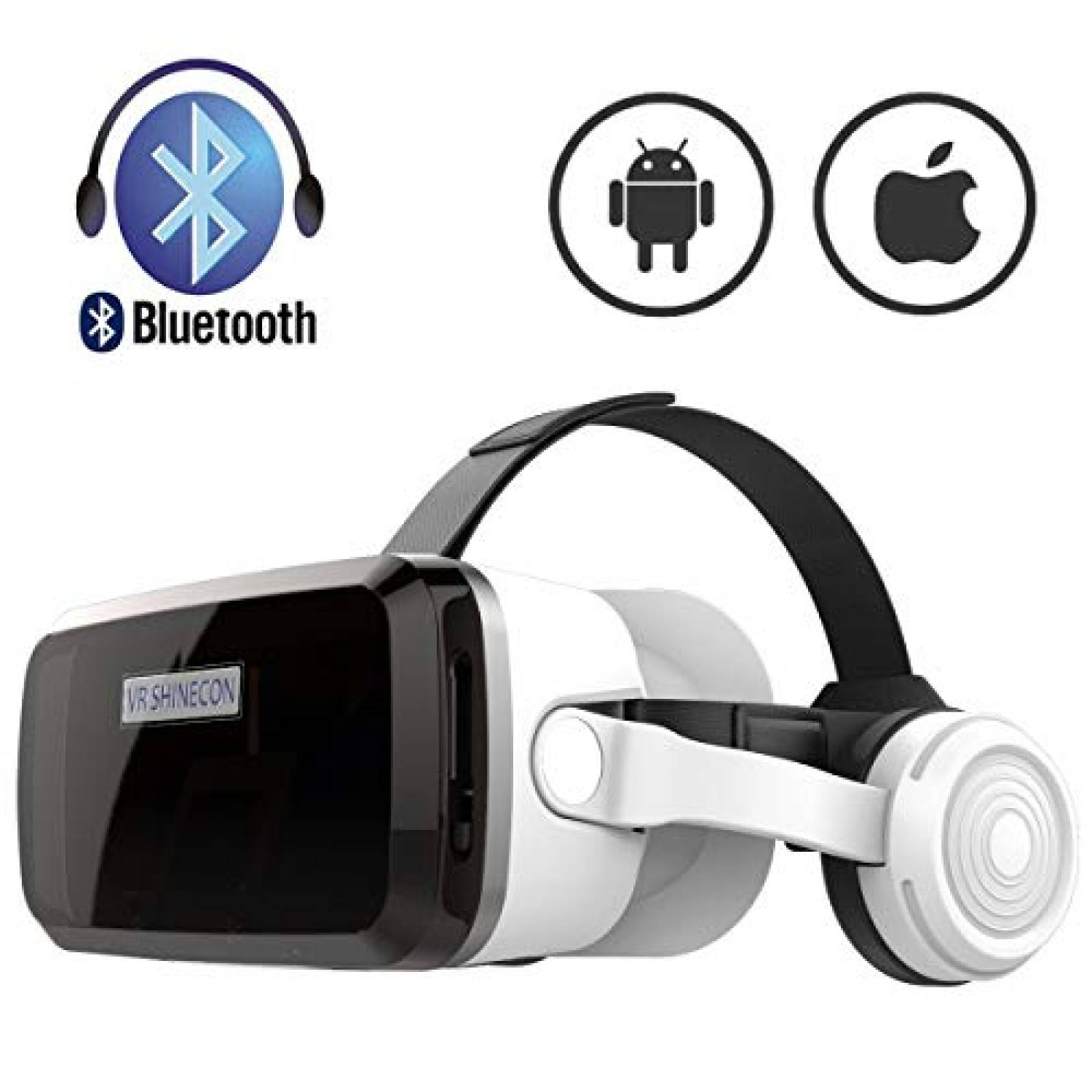 Lentes Realidad Virtual VR SHINECON para iOS Android -Blanco 