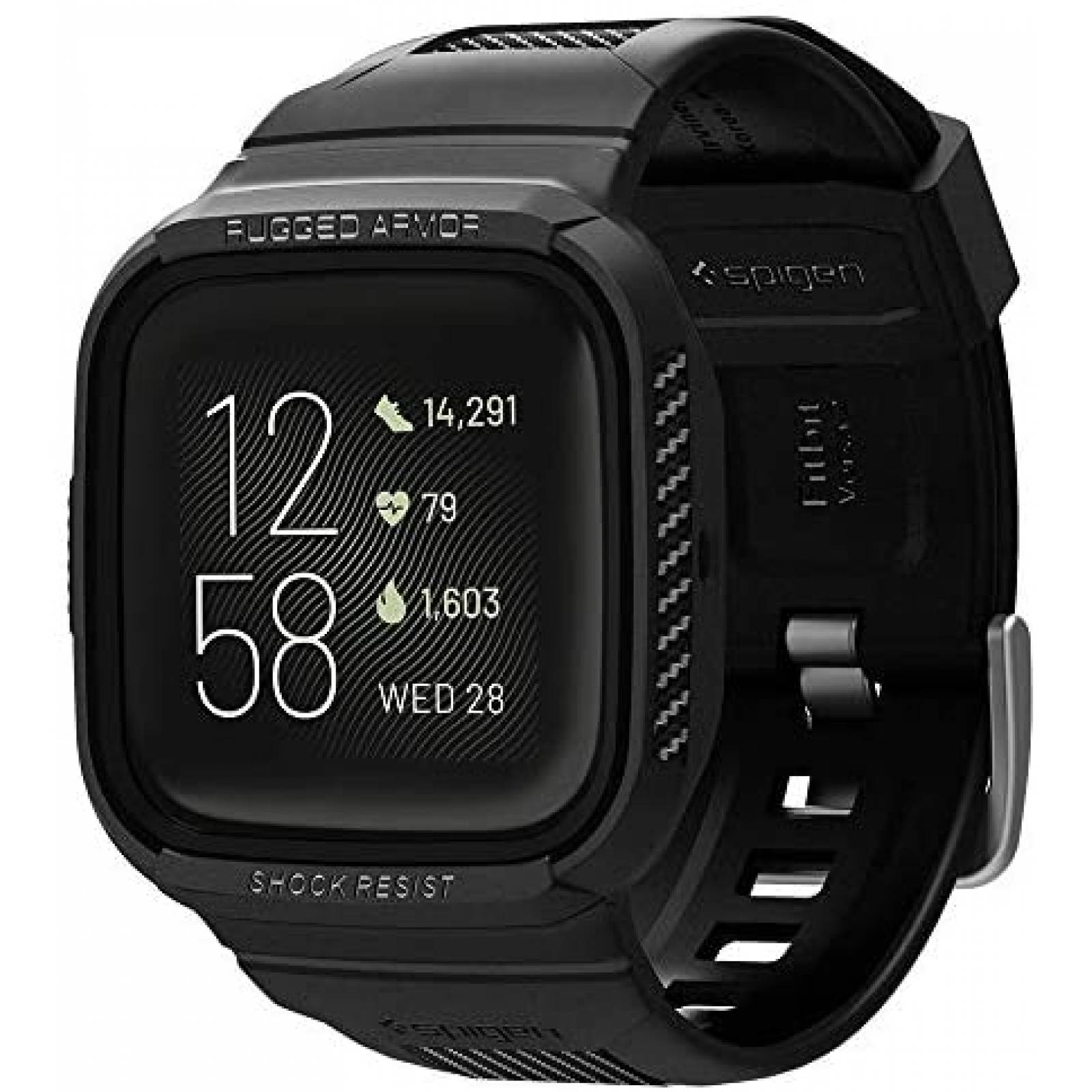 Funda Protectora Spigen Reloj Fitbit Versa -Negra