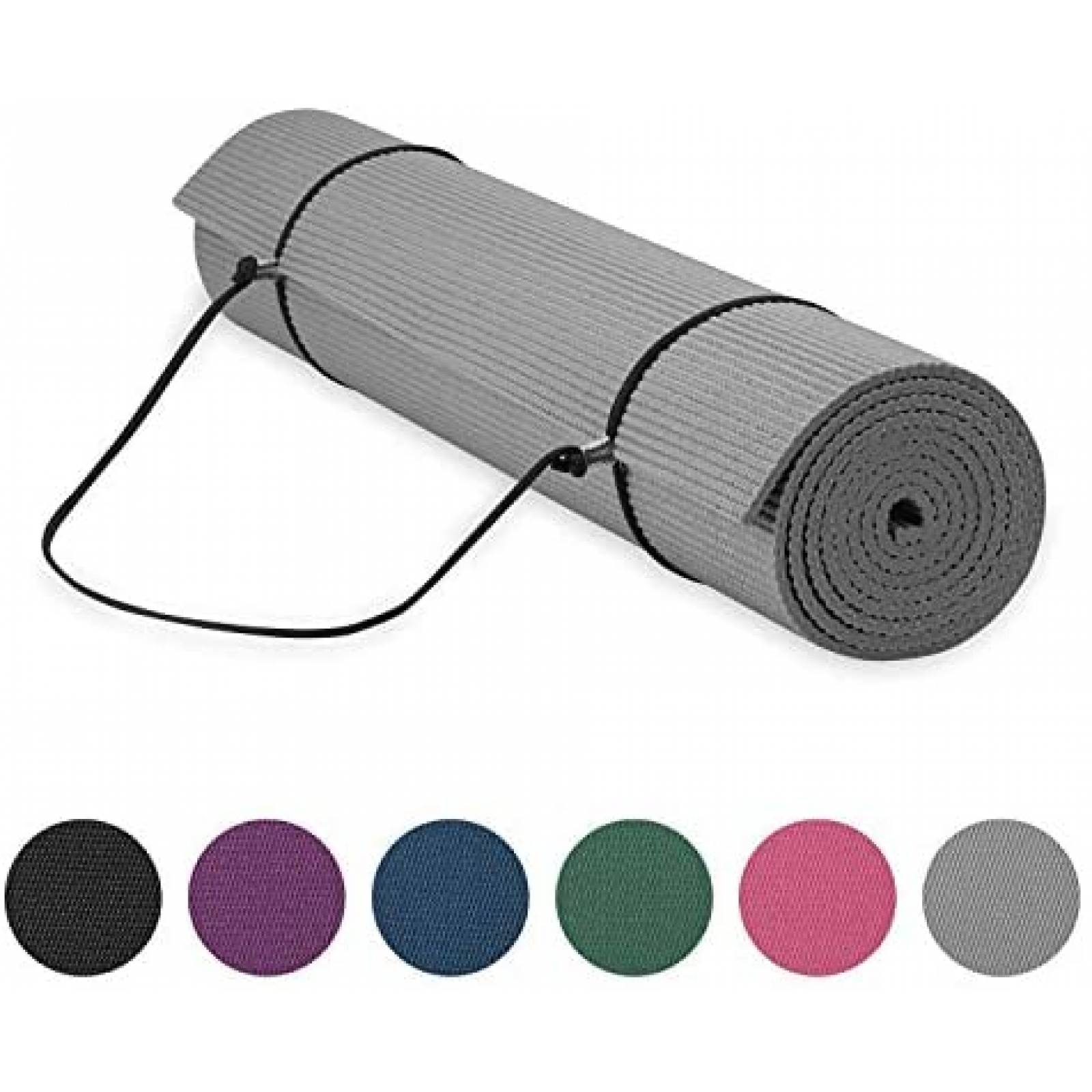 Tapete de Yoga Gaiam Antiresbalante 72" x 24" -Gris 