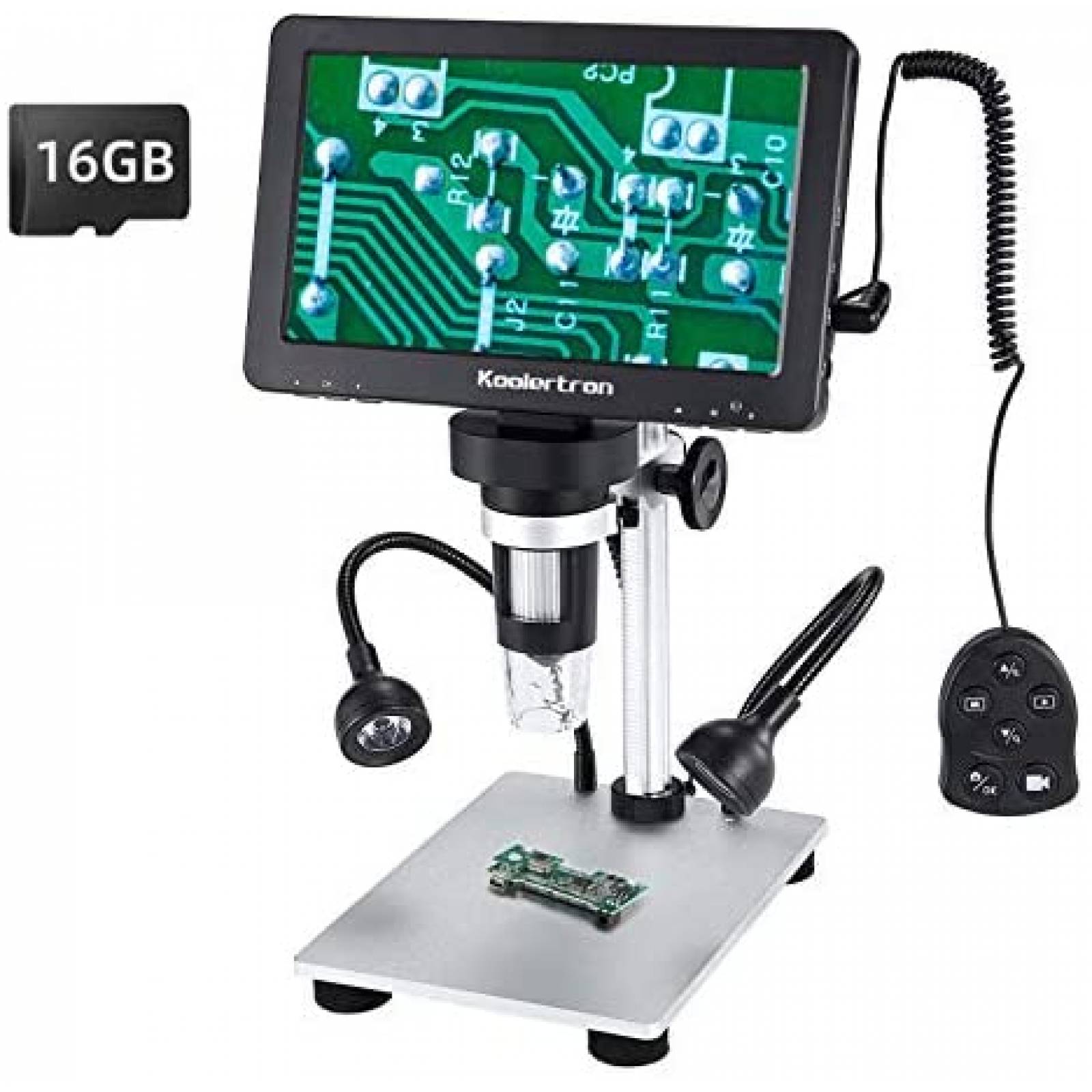 Microscopio USB Koolertron 7'' LCD 12MP USB Digital 1-1200X