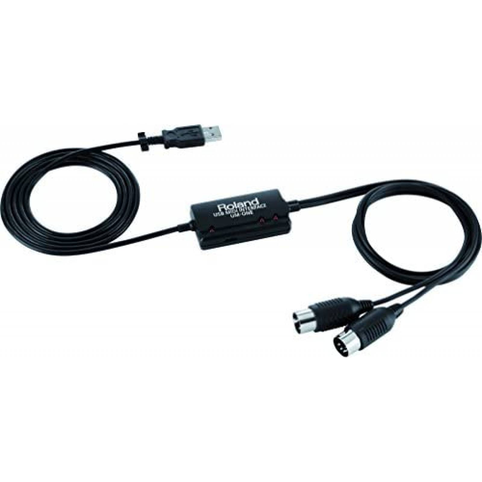 Cable MIDI Roland Conector USB Tipo A Mac/Windows -Negro 