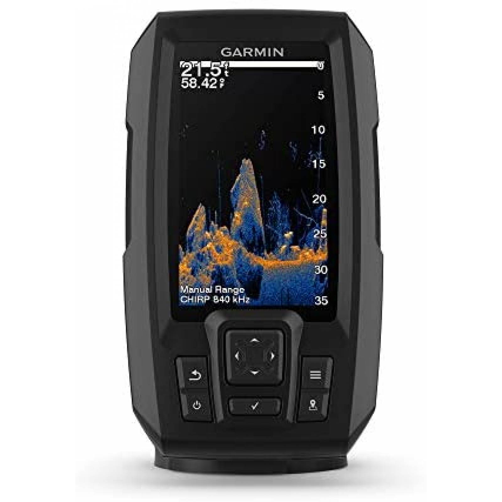 Transductor Garmin Buscador de Peces de Fácil Uso -Negro 