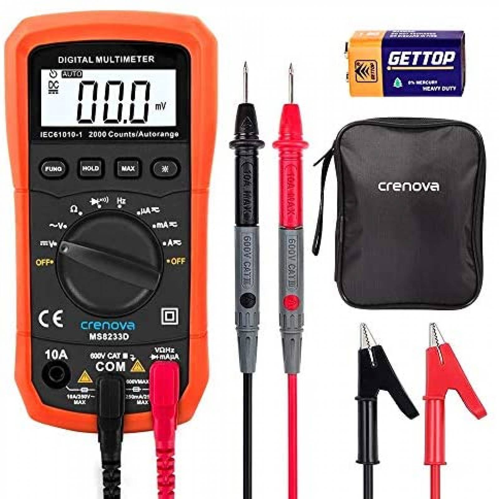 Multimetro Digital Crenova MS8233D Pantalla LCD 