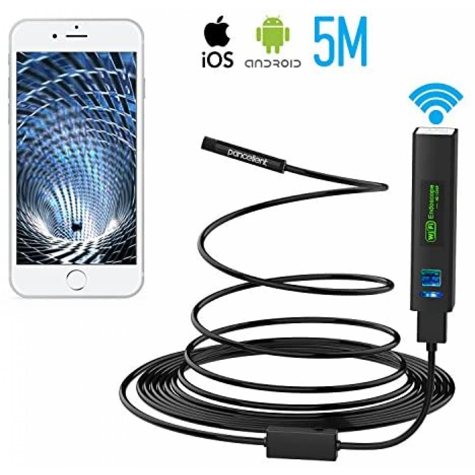 Boroscopios Pancellent 1200P HD Inspección para Smartphone 