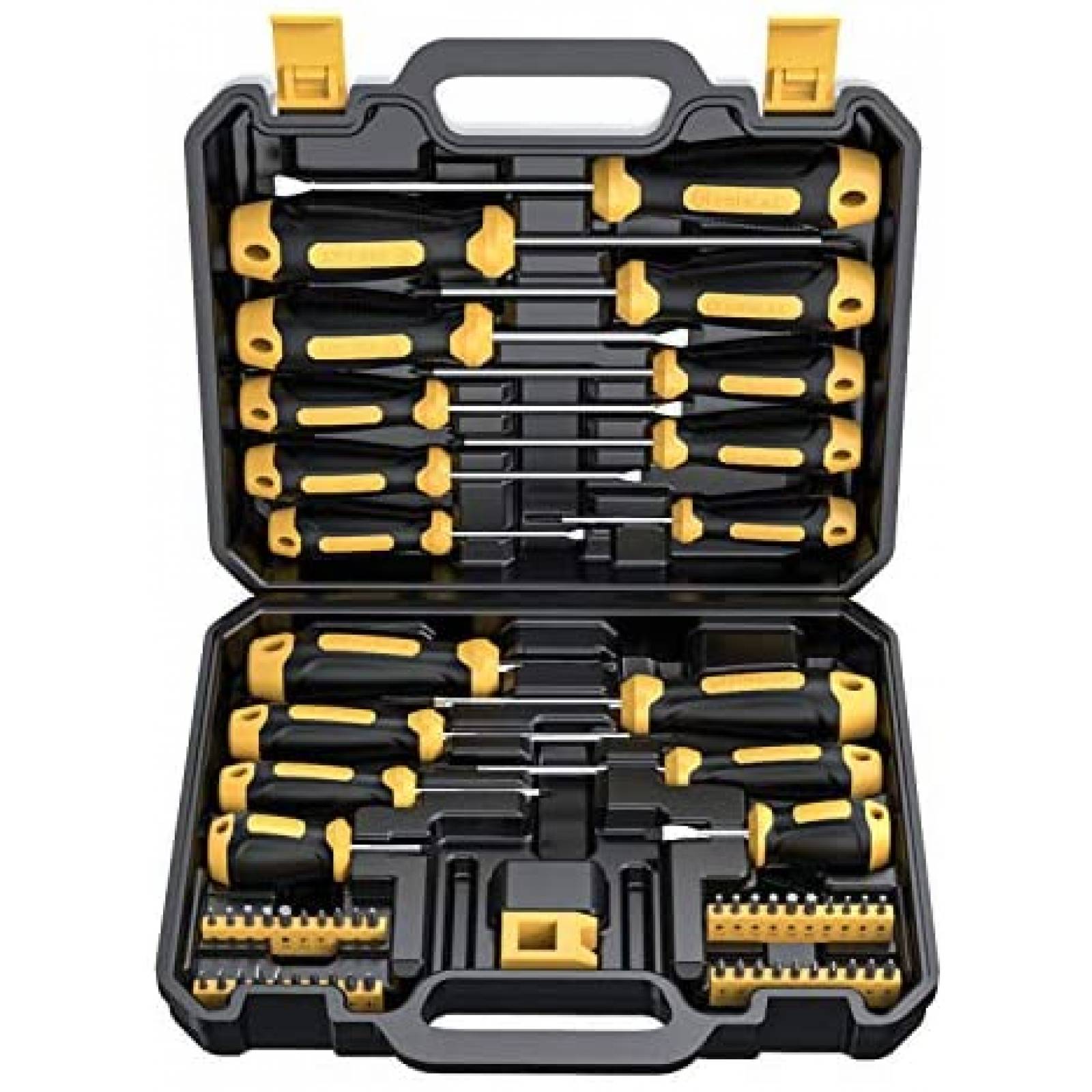 Juego de Destornilladores Magnéticos CREMAX 57 Pzs -Amarillo 