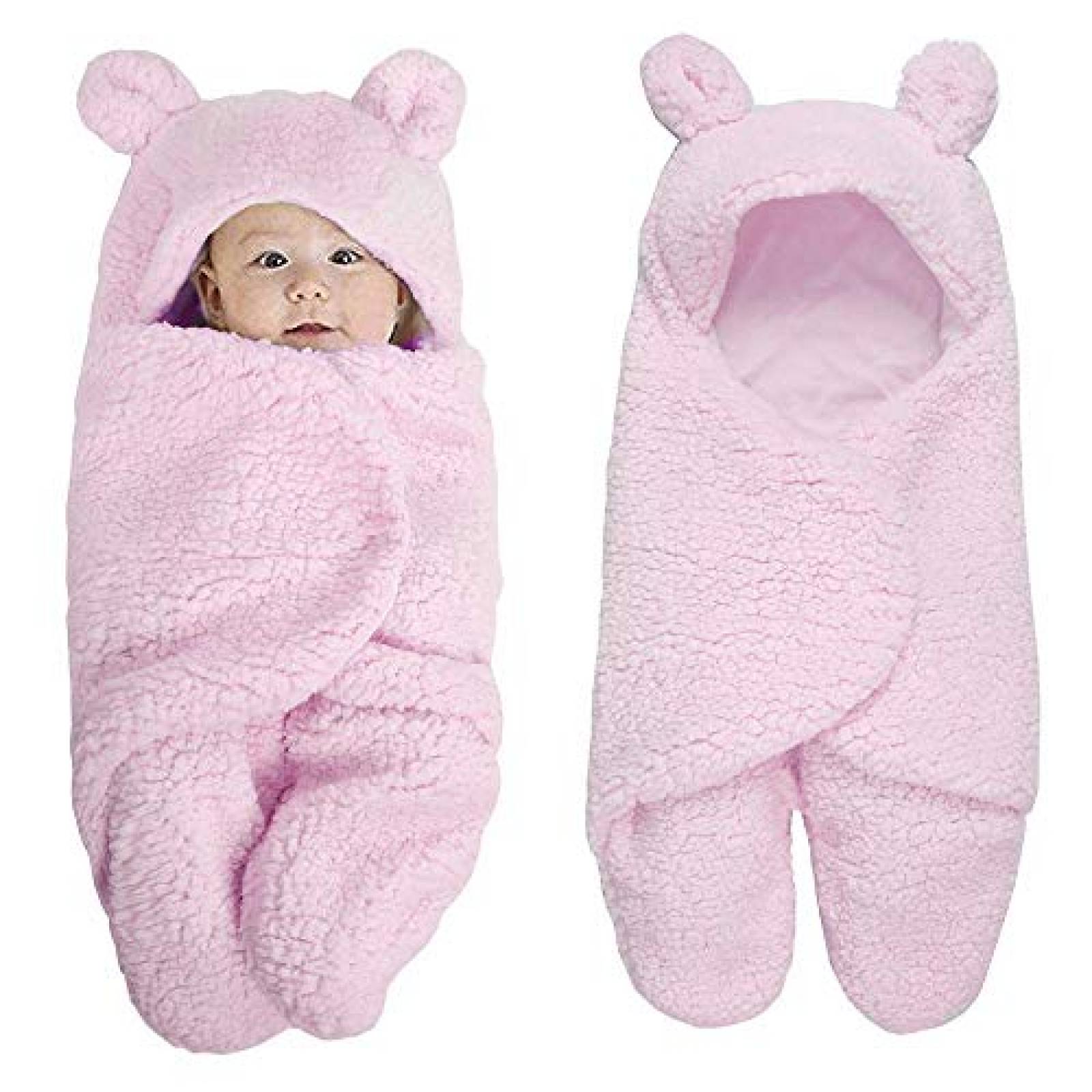 Manta para Bebé ATOPIDEA Recién Nacido Algodón -Rosa 