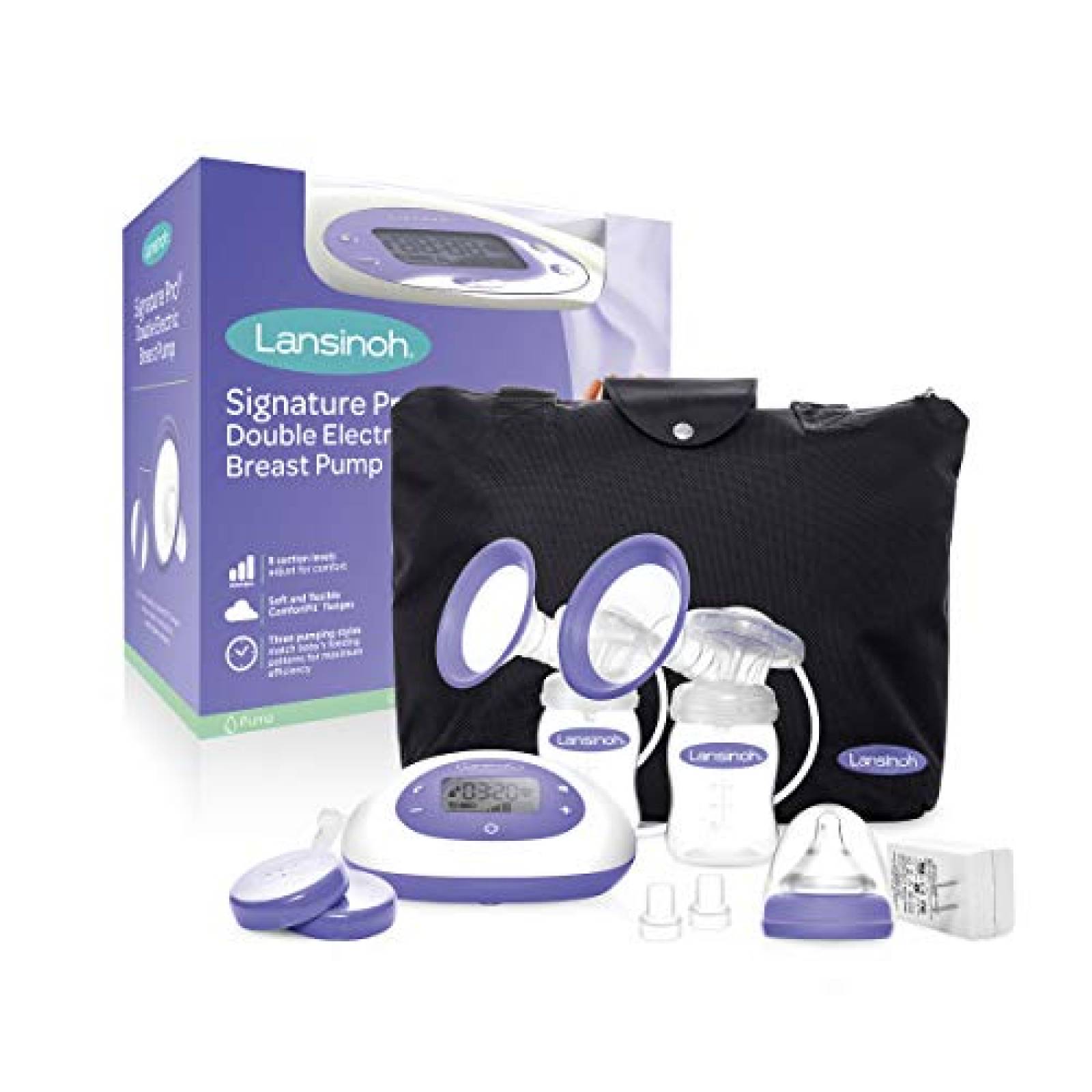 Extractor de Leche Lansinoh Eléctrica Doble con Accesorios 
