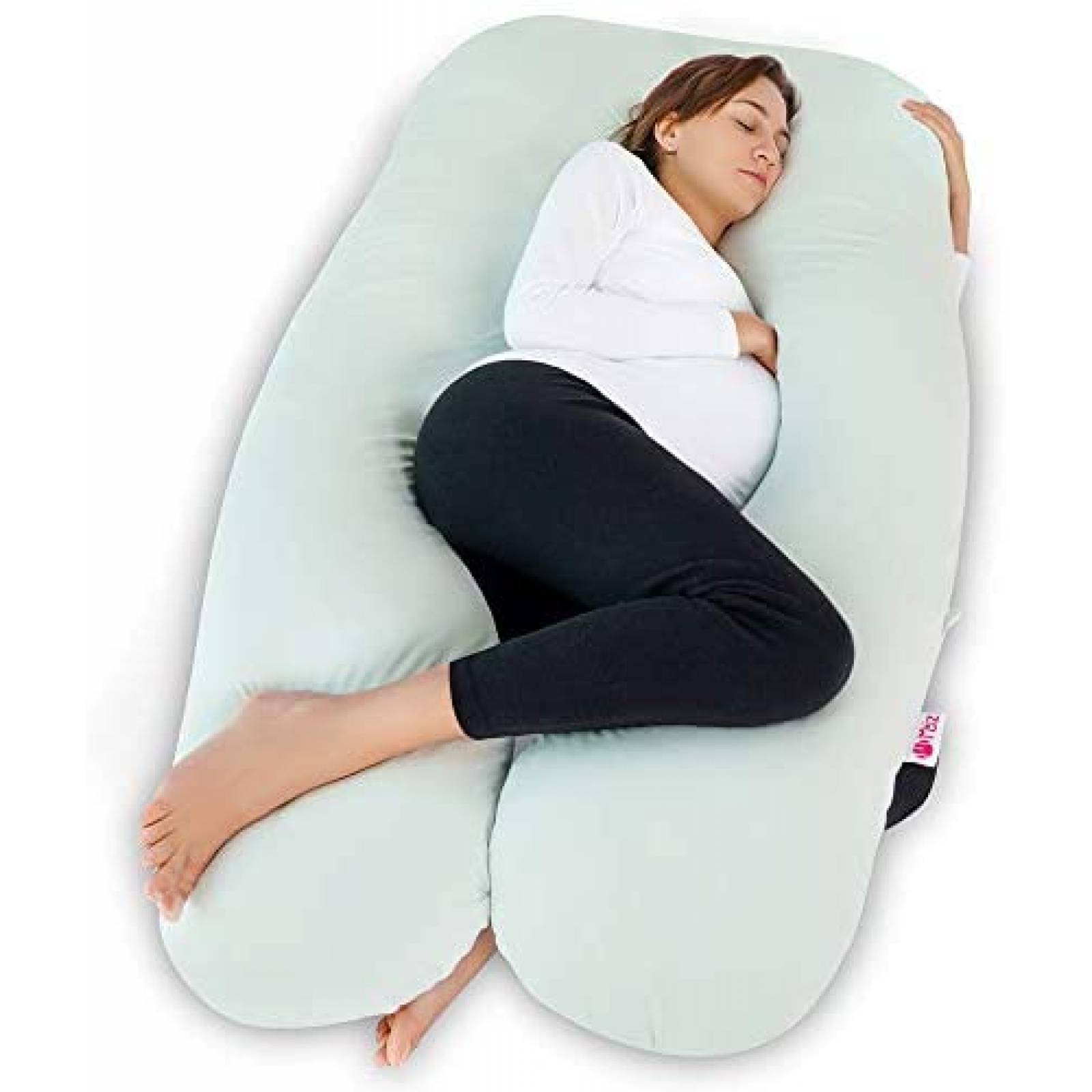 Almohada de Maternidad Meiz Forma U con Zíper -Verde 