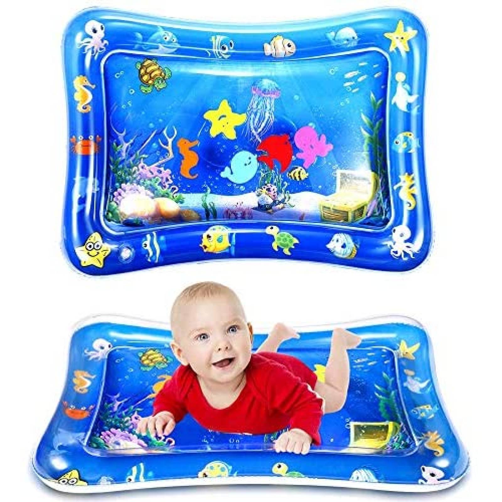 Alfombra WSPER Inflable de Agua para Bebés de 3+ Meses -Azul 