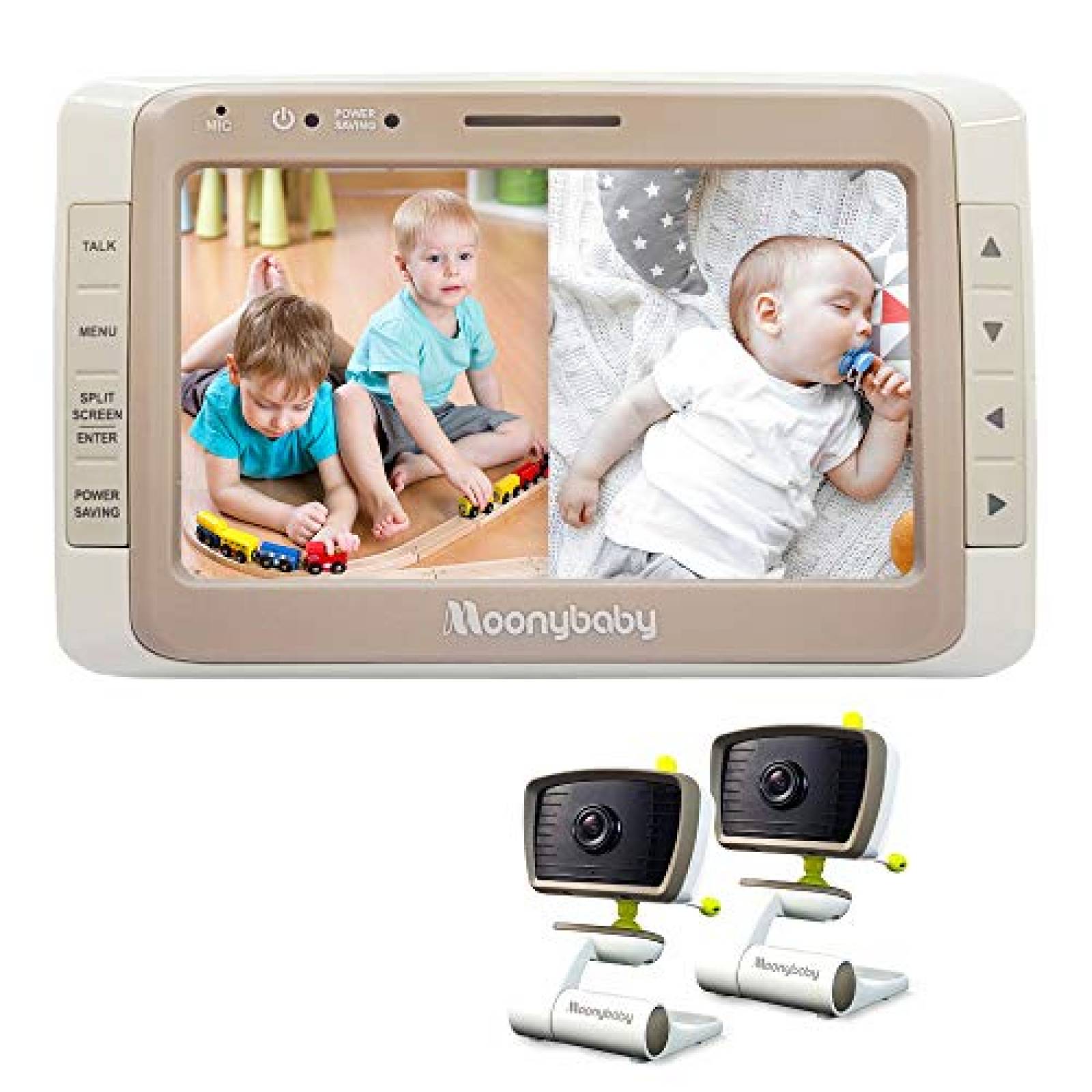 Monitor para Bebé moonybaby Store 2 Cámaras Alerta 1000ft 
