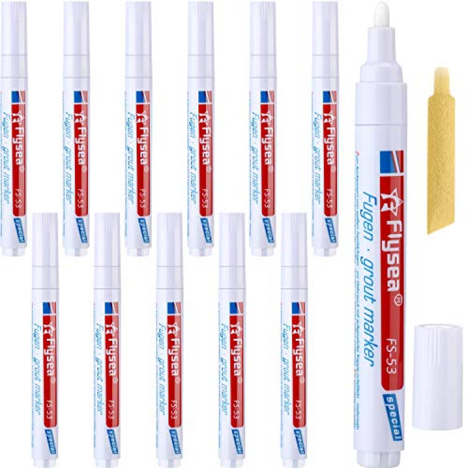 Rotulador de lechada Outus 12 piezas de pared -blanco 