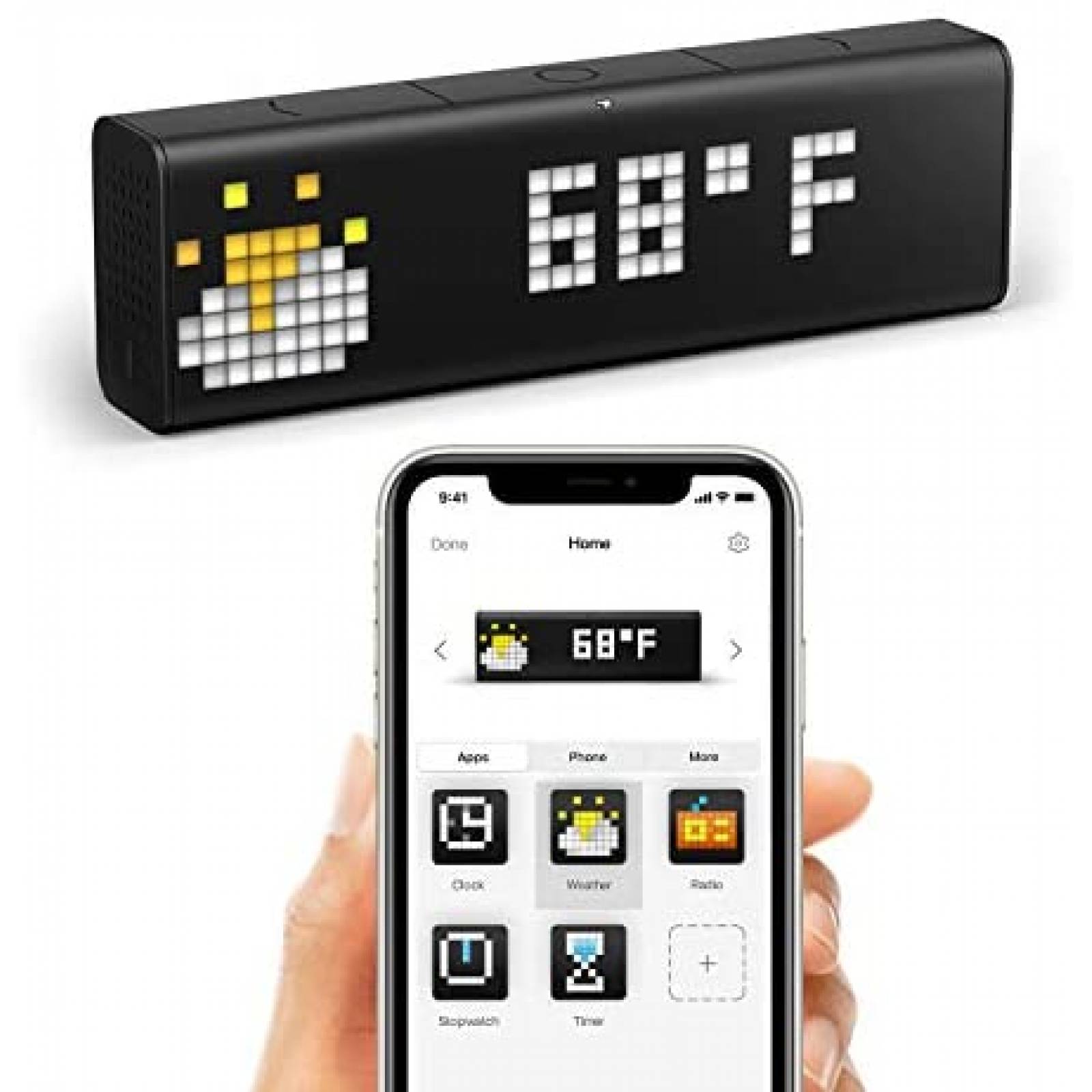 Reloj Wi-Fi LaMetric Time para Hogar Inteligente -Negro