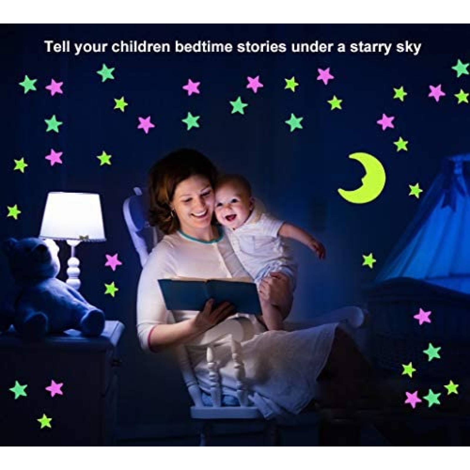 Stickers para Pared KAZIMOO Brillan en Oscuridad 3D -Neón 