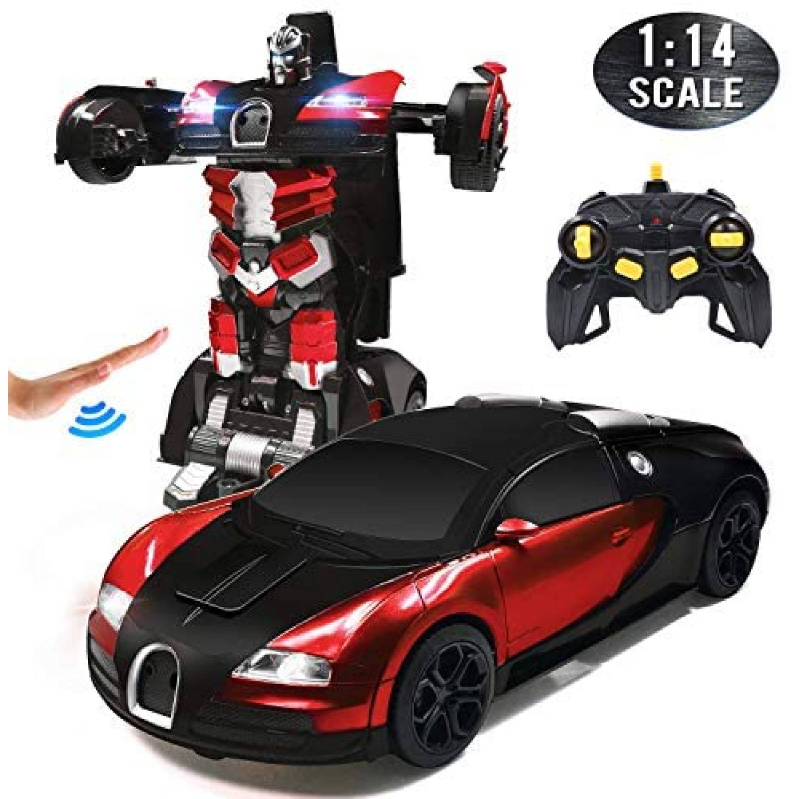 Robot Trimnpy Transformers 1:14 360 Grados con Control -Rojo 