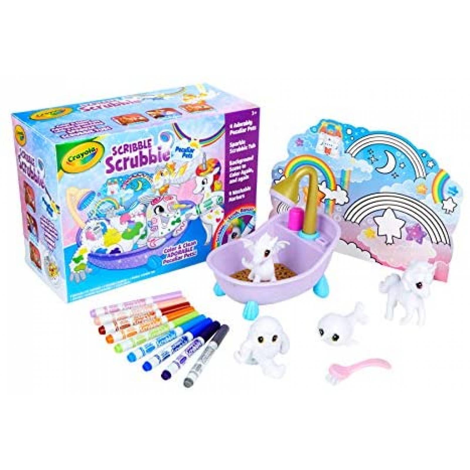 Juguete Crayola Scribble Scrubbie 4 Mascotas 9 Marcadores 