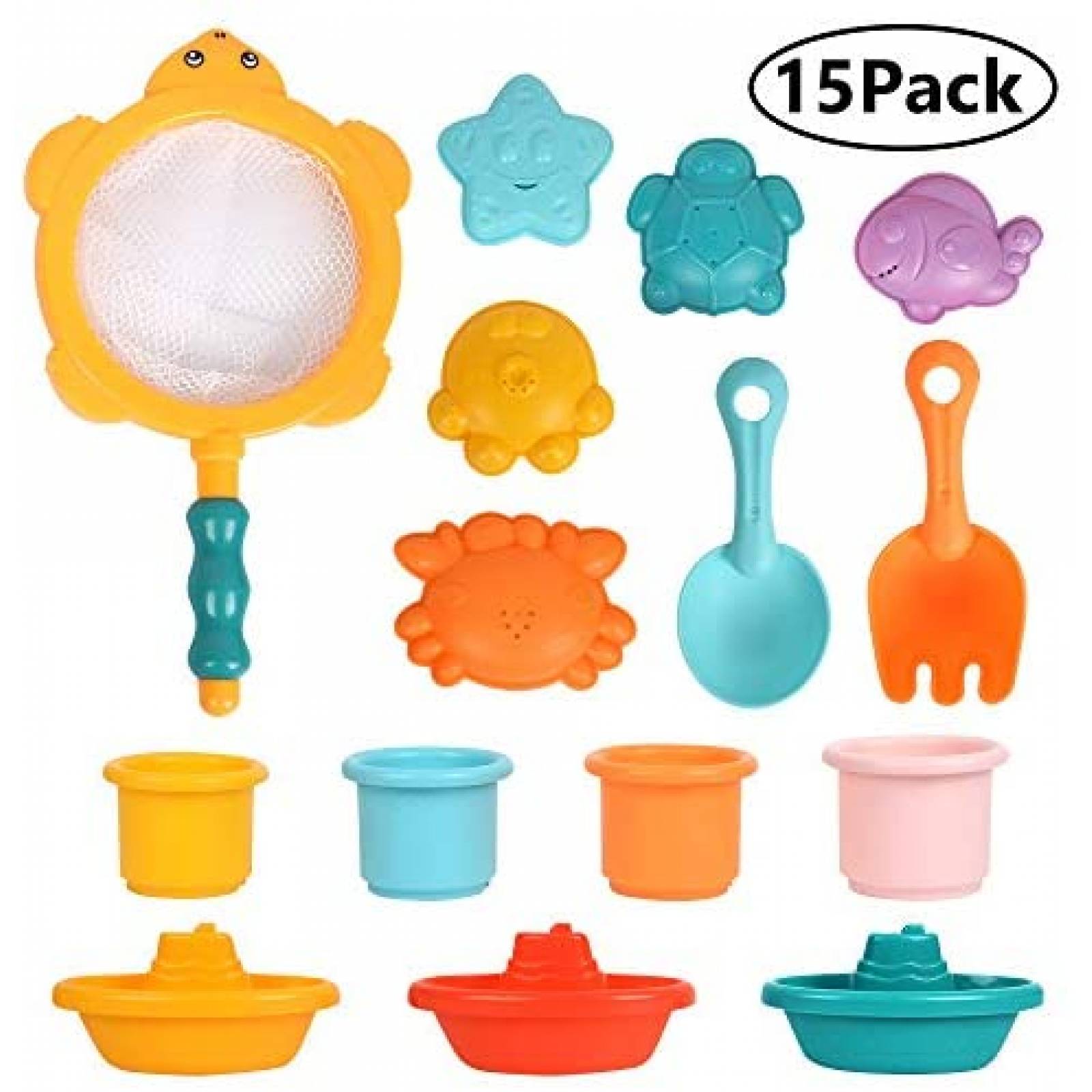 15 Juguetes FYSJ A Prueba de Agua en Bañera para Niños 