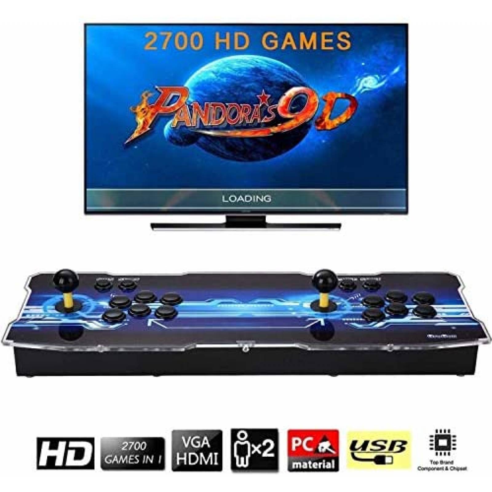 Consola de Videojuegos Retro Tander Pandoras Box 9D 2700 HD 