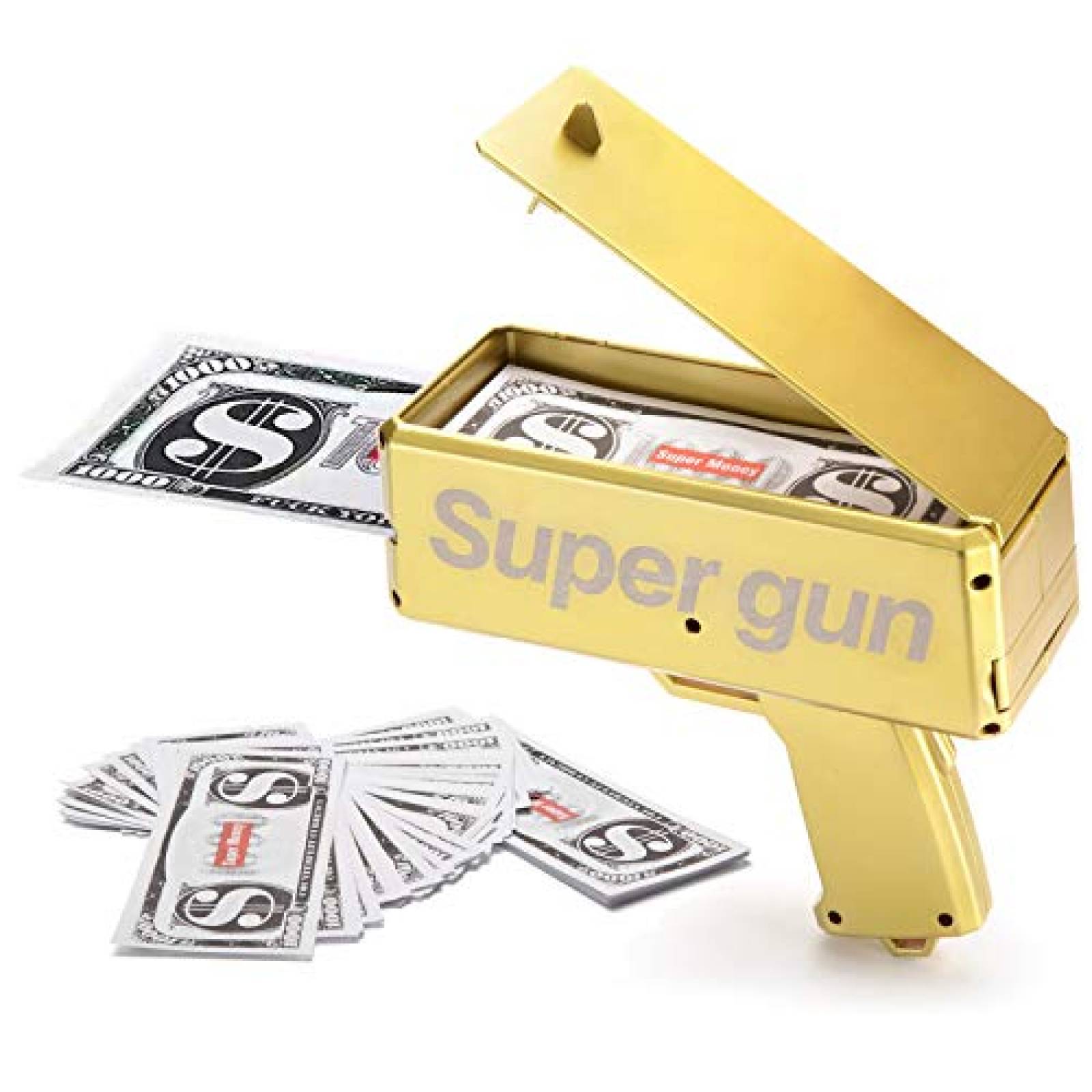 Pistola de juguete Alagoo dispensadora de billetes -Dorado 