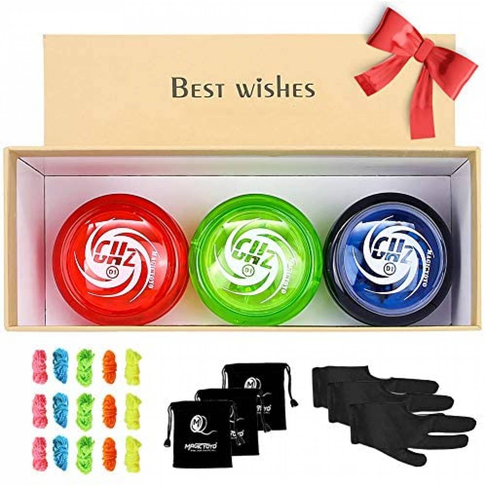 3 Yo-Yo´s de Juguete MAGICYOYO Fácil de Usar -Multicolor