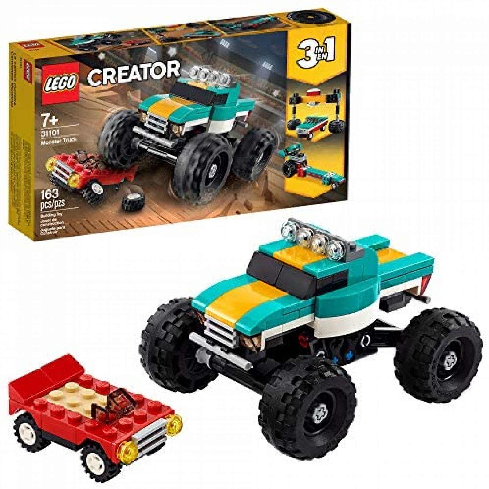 Set de Construcción LEGO Monster Truck Toy 163 Pzs 