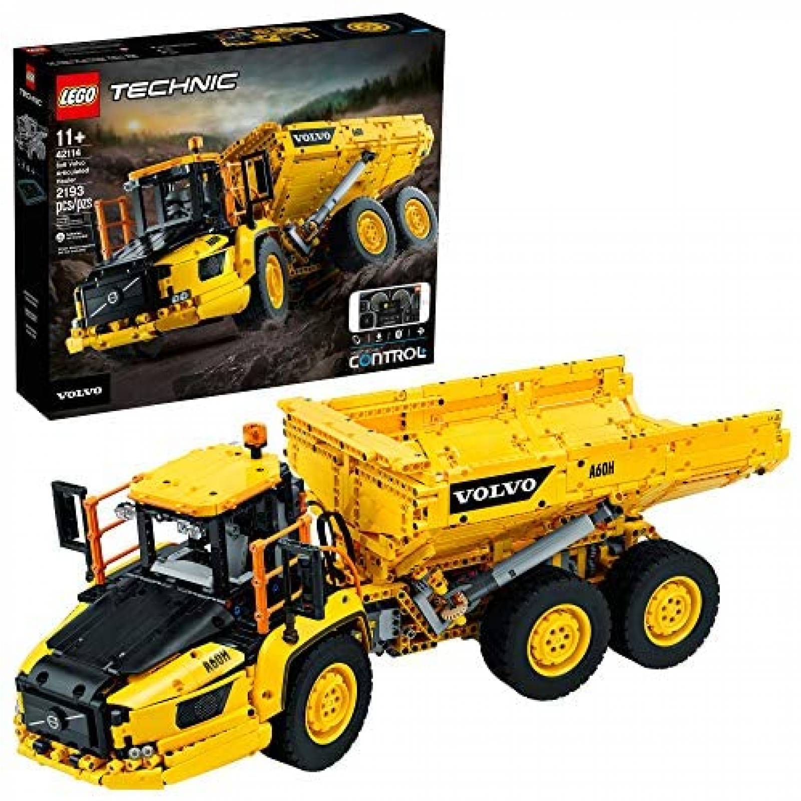 Juguete Armable LEGO Camión Volvo de 2193 Piezas -Amarillo 