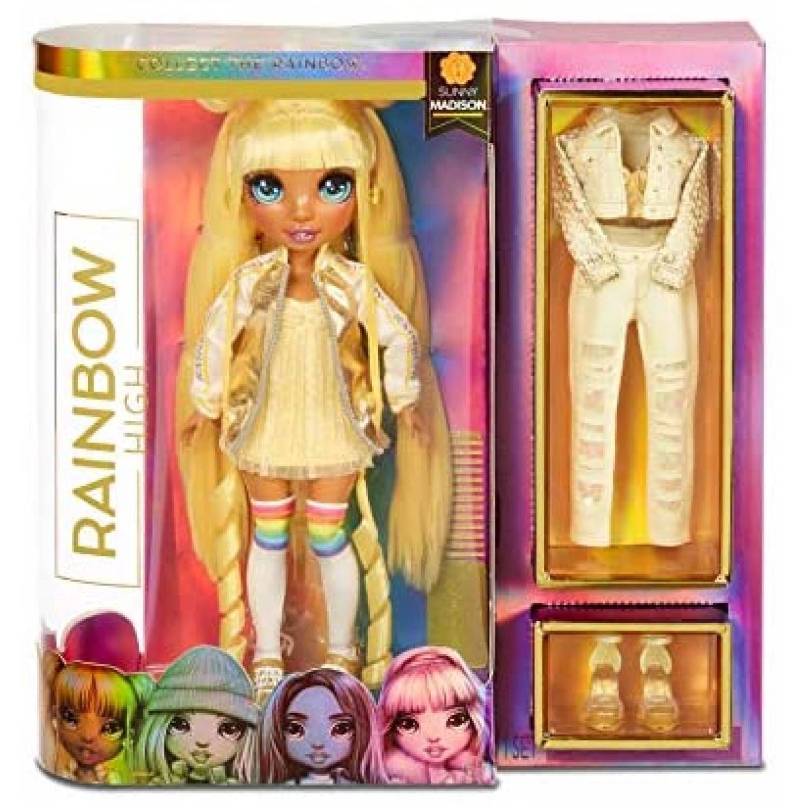 Muñeca Rainbow Surprise High Sunny Madison c/ Accesorios 