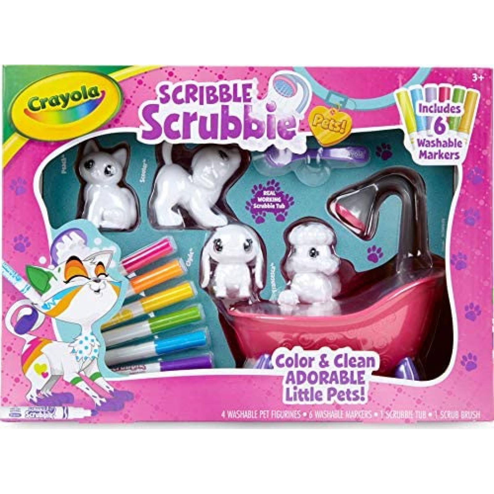 Set de Juegos Crayola Scrubbie Pets Actividades +3 Años 