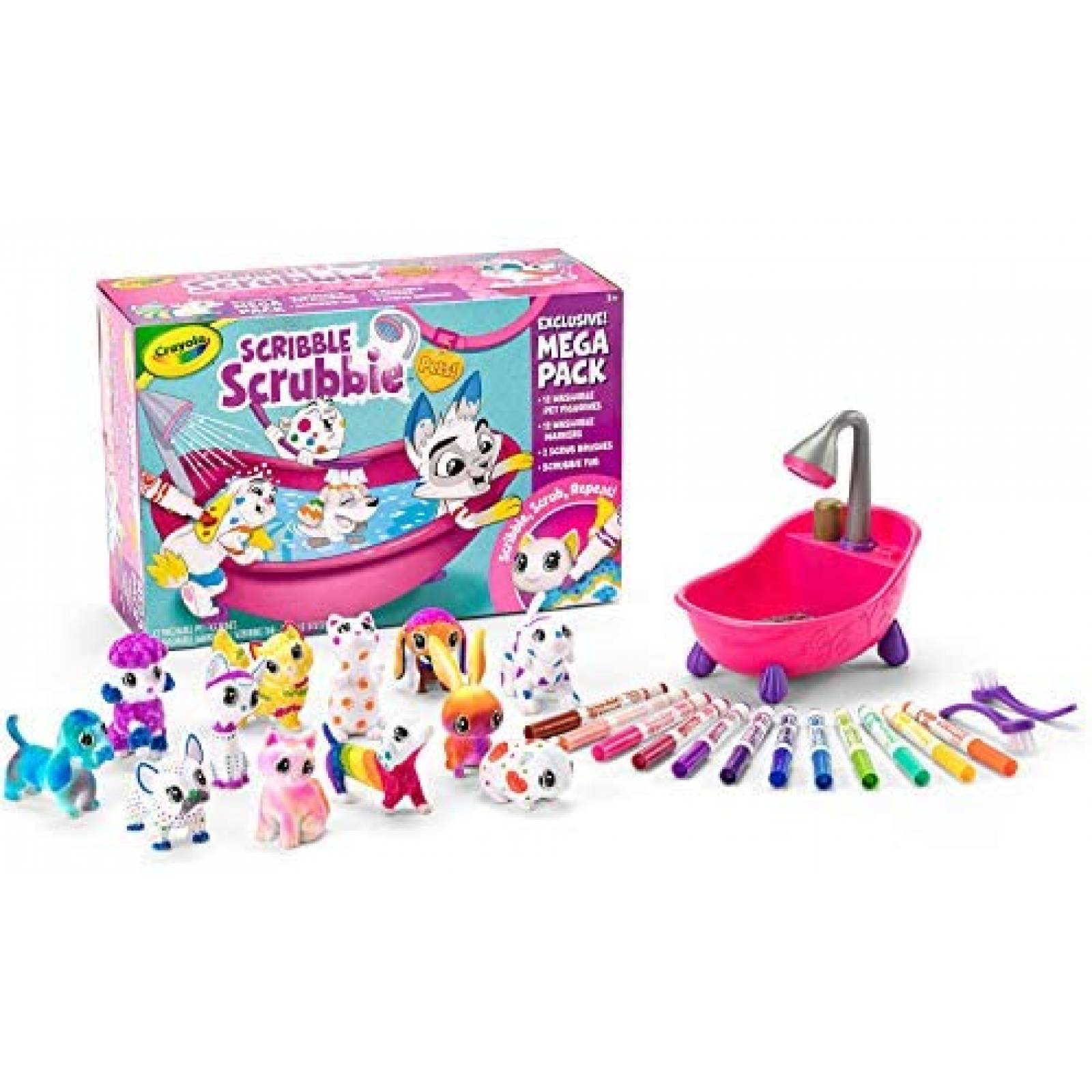 Set de Juegos Crayola Scribble Scrubbie Pets c/ Marcadores 