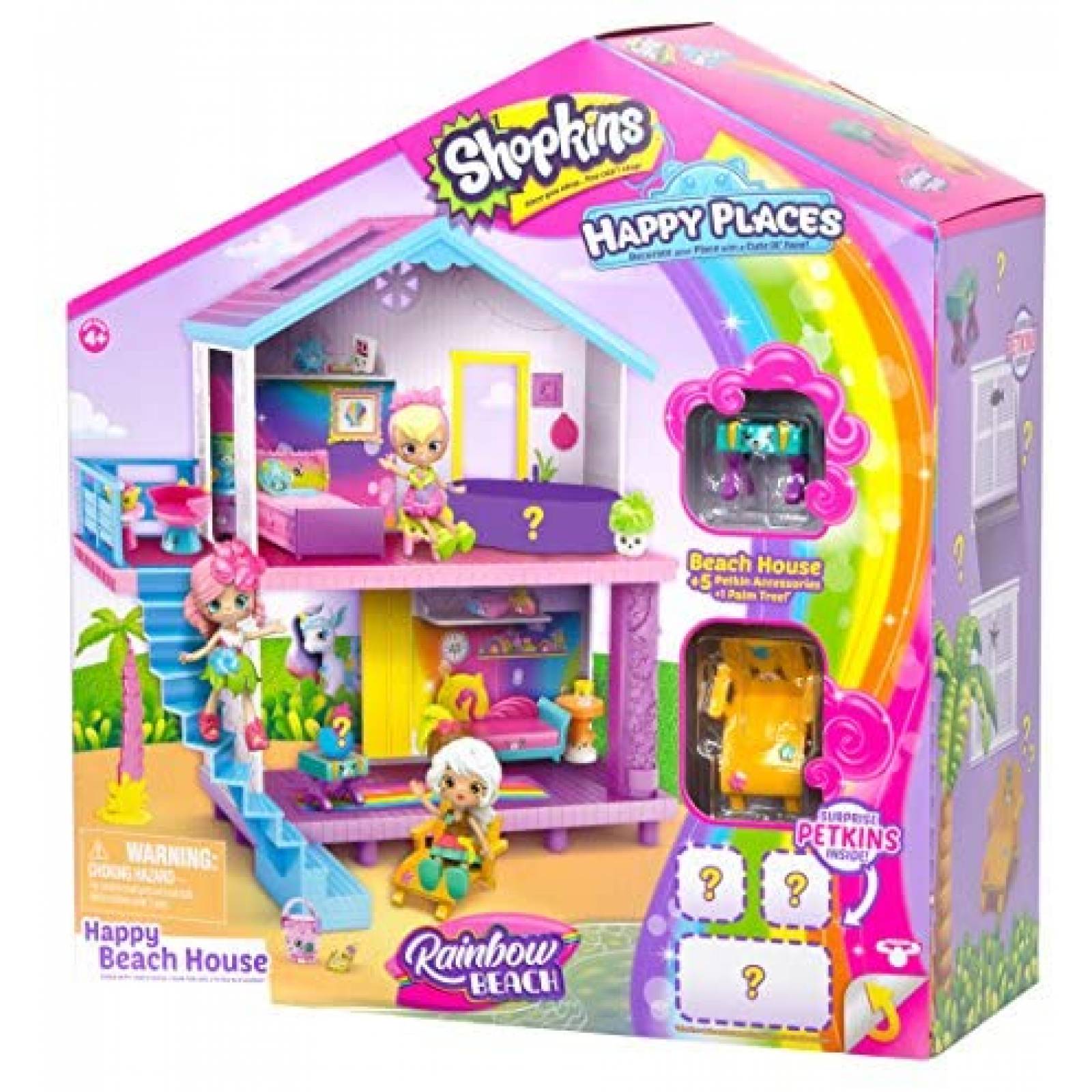 Set de Juguete Shopkins Casa de Playa para Niñas -Rosa 