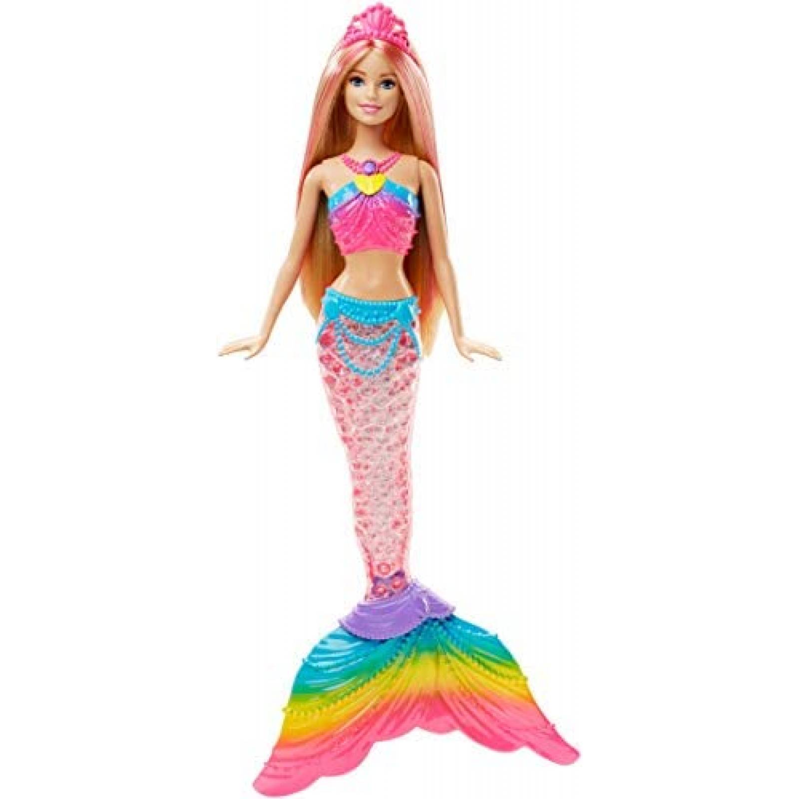 Muñeca Barbie Rainbow Lights Aleta Brillante Decorativa 