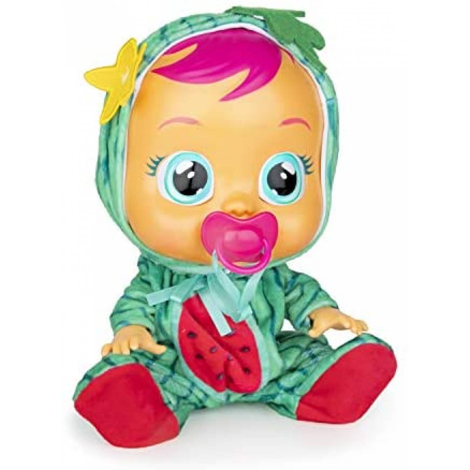 Muñeca de Juguete Cry Babies Olor a Sandía para Niñas -Verde