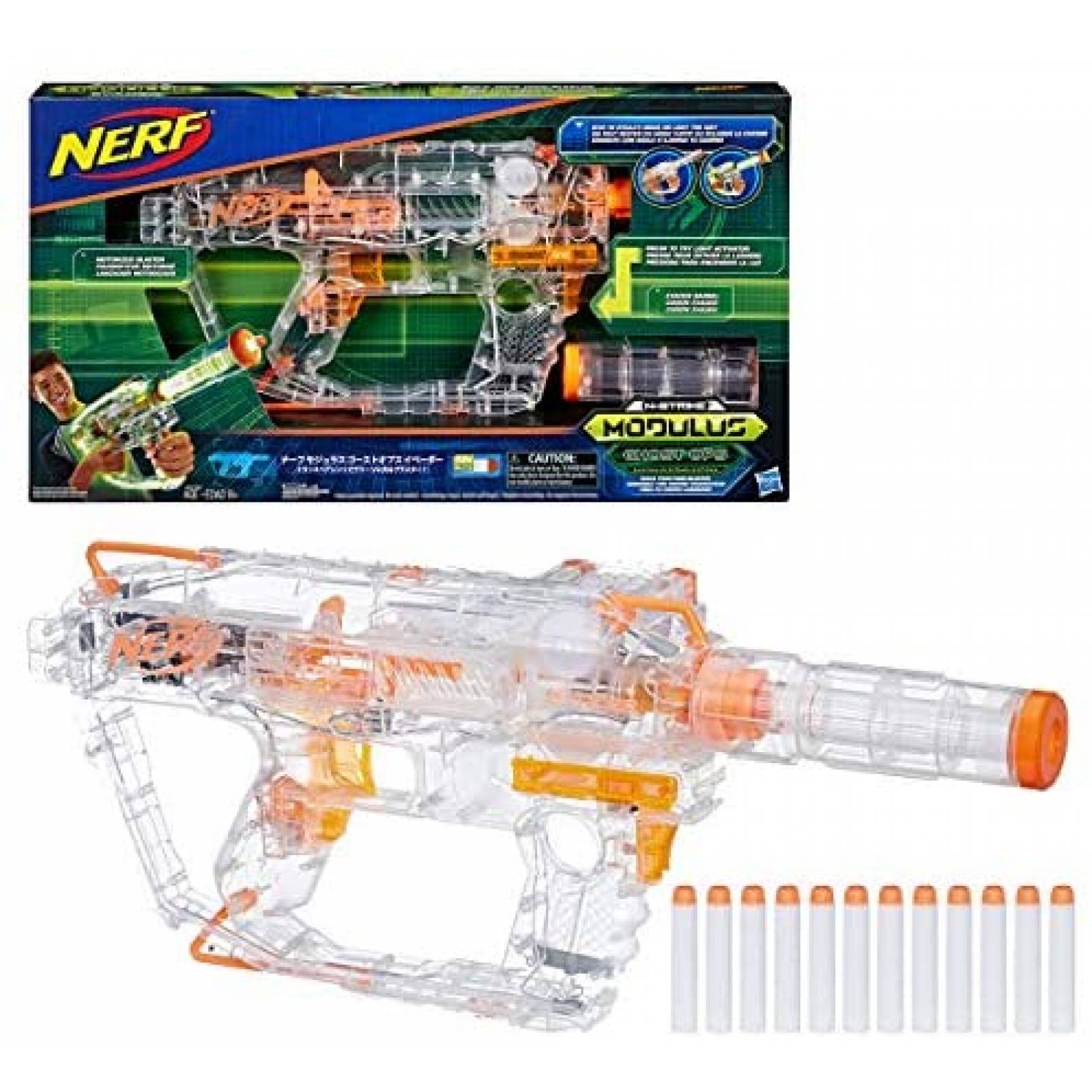 Pistola de Dardos NERF Evader Modulus 12 Dardos -Transp - Main Image
