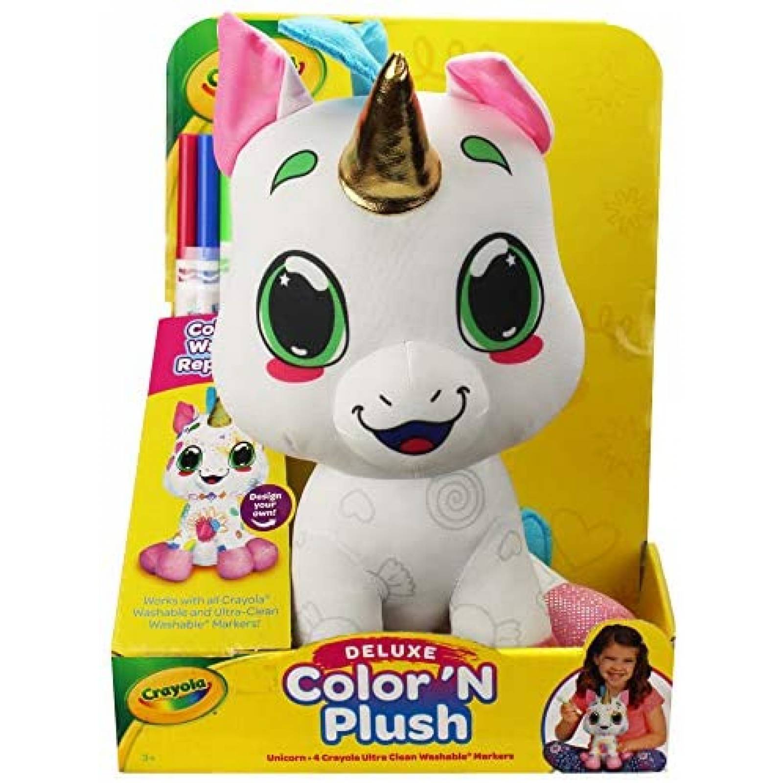 Peluche de Juguete Crayola Unicornio para colorear lavable 