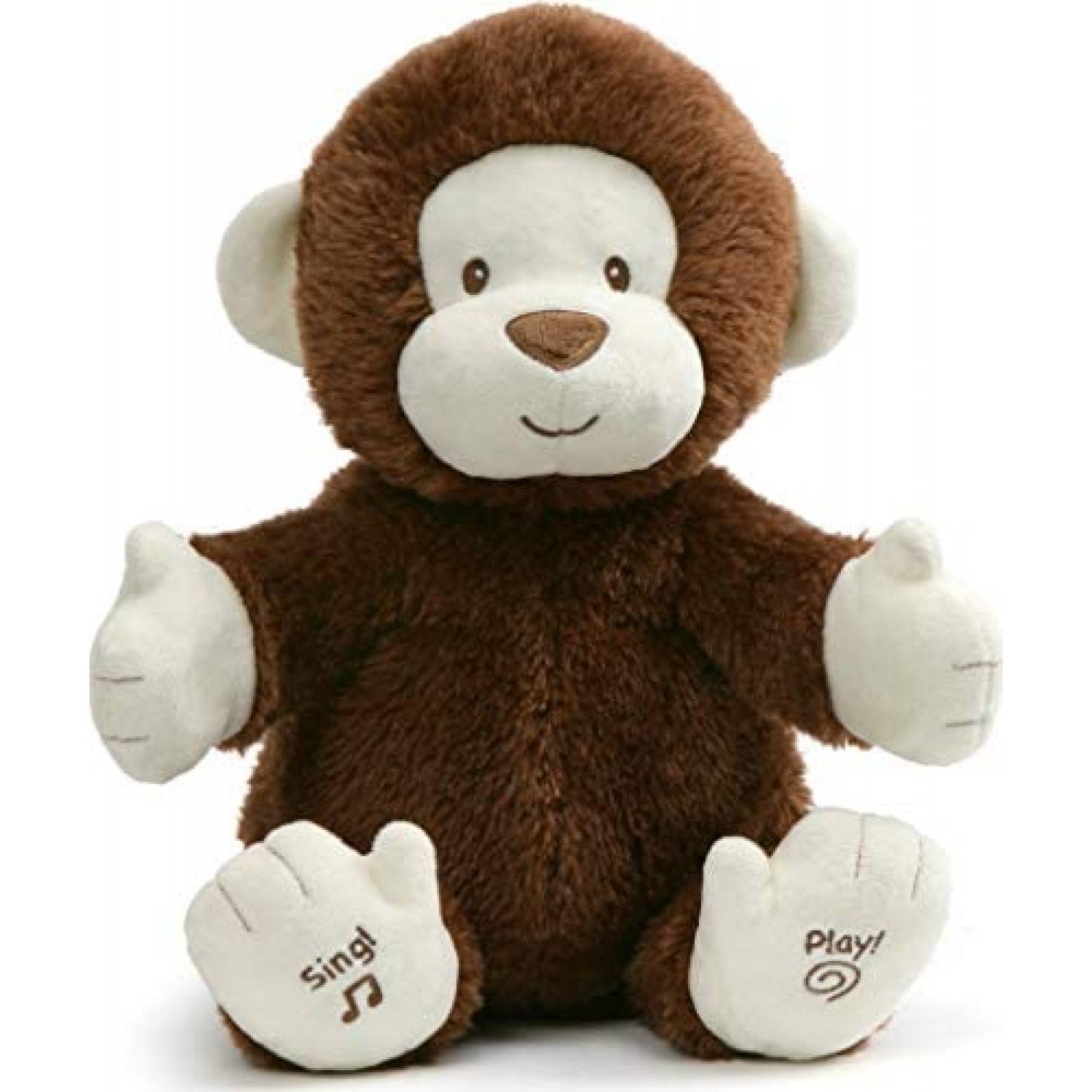 Peluche GUND Clappy Monkey 12'' Premium Lavable -Marrón 