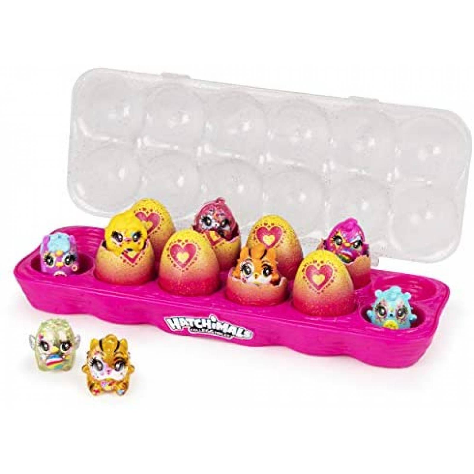 Juguetes Hatchimals Limmy Edish 12 Huevos de Glamfetti 