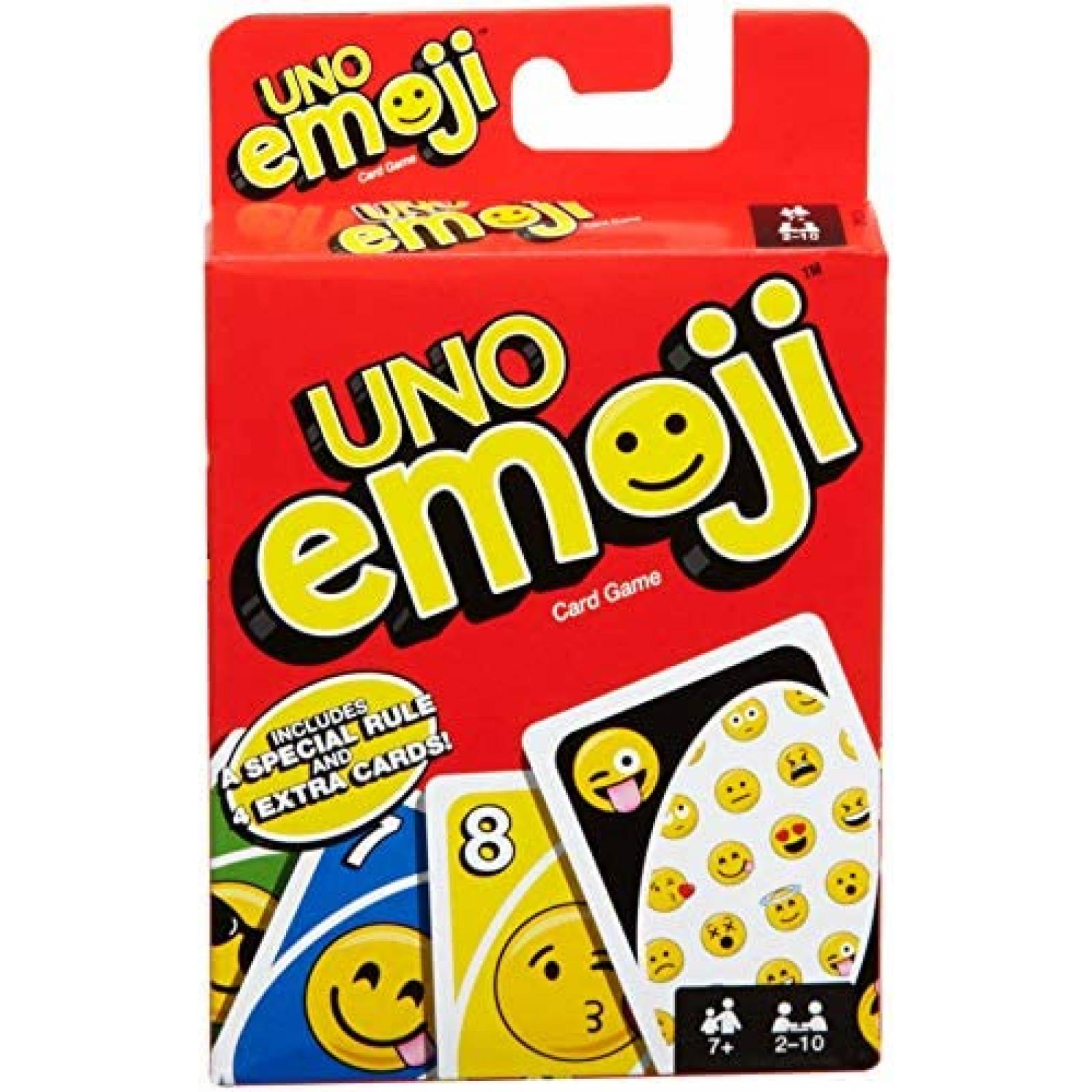 Juego de Cartas Mattel Games UNO Temática de Emojis -Rojo 