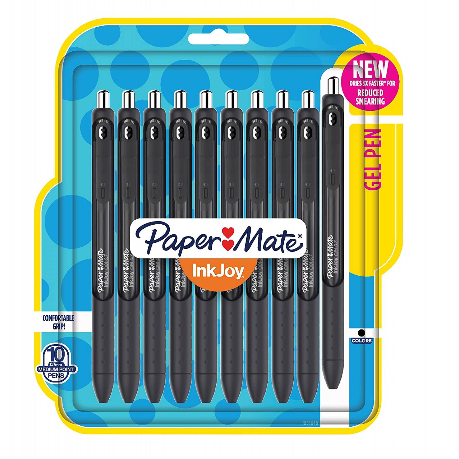 Plumas Paper Mate Inkjoy Gel Medio Punto 10 Piezas -negro