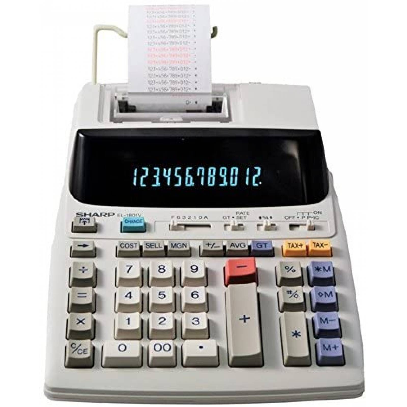 Calculadora Impresora Sharp EL-1801V LCD Moderna 12 Dígitos 