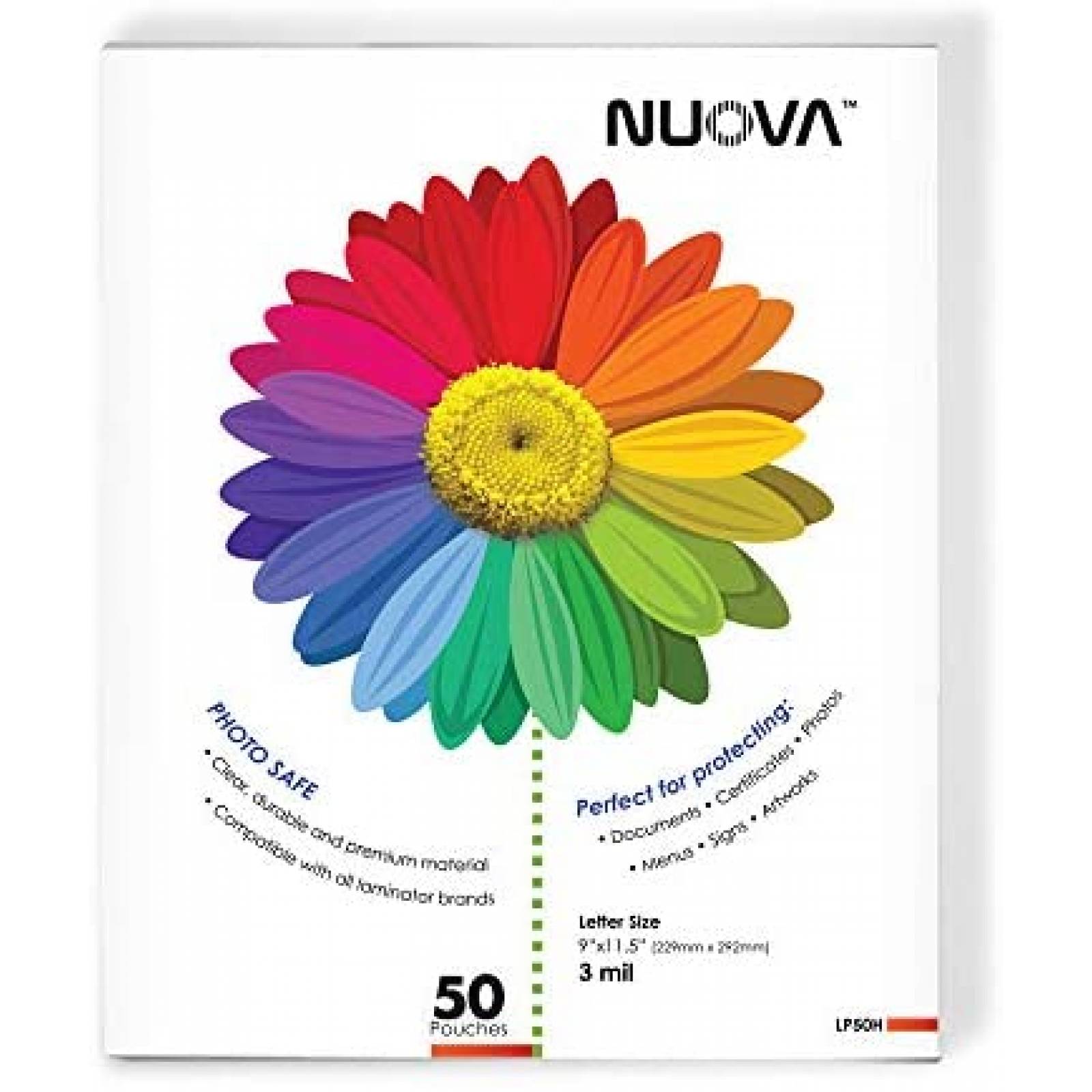 Hojas para enmicar NUOVA LP50H 50 pcs tamaño carta