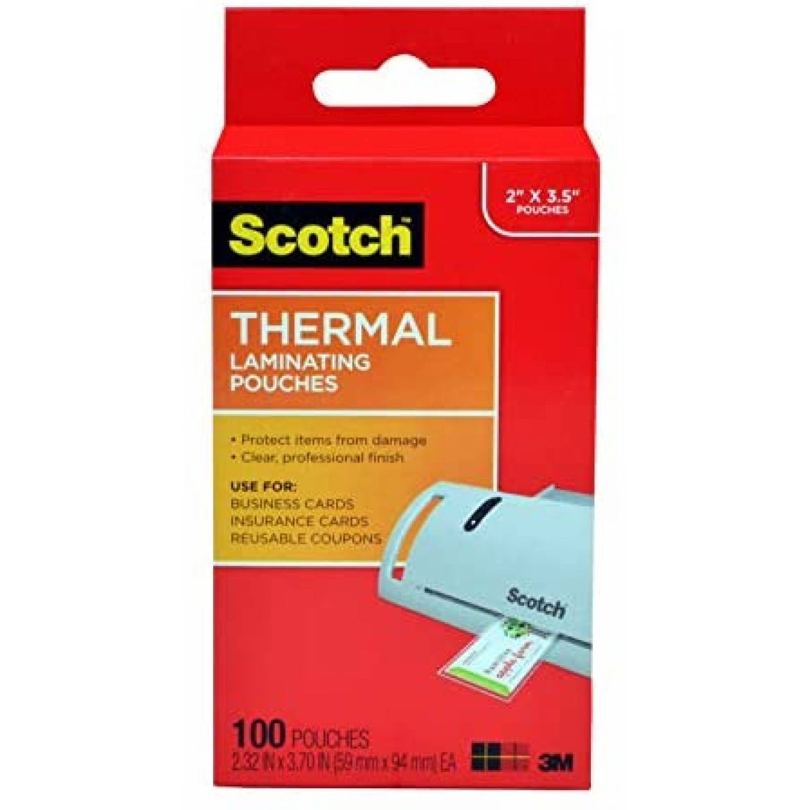Micas para Laminación Scotch Brand 100 pzs 2.32 x 3.7'' 