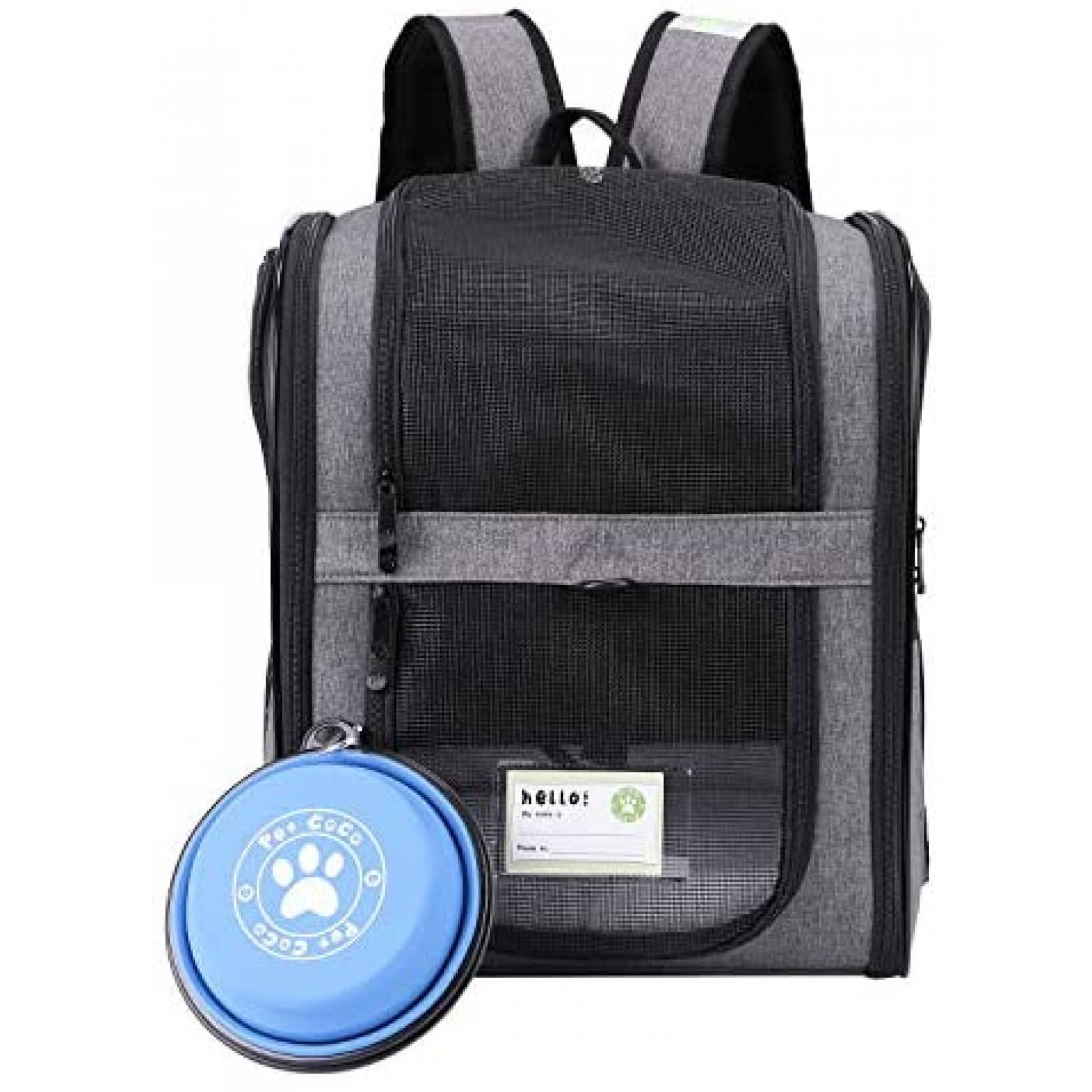 Mochila Transportadora para Mascotas UG Transpirable -Negro 