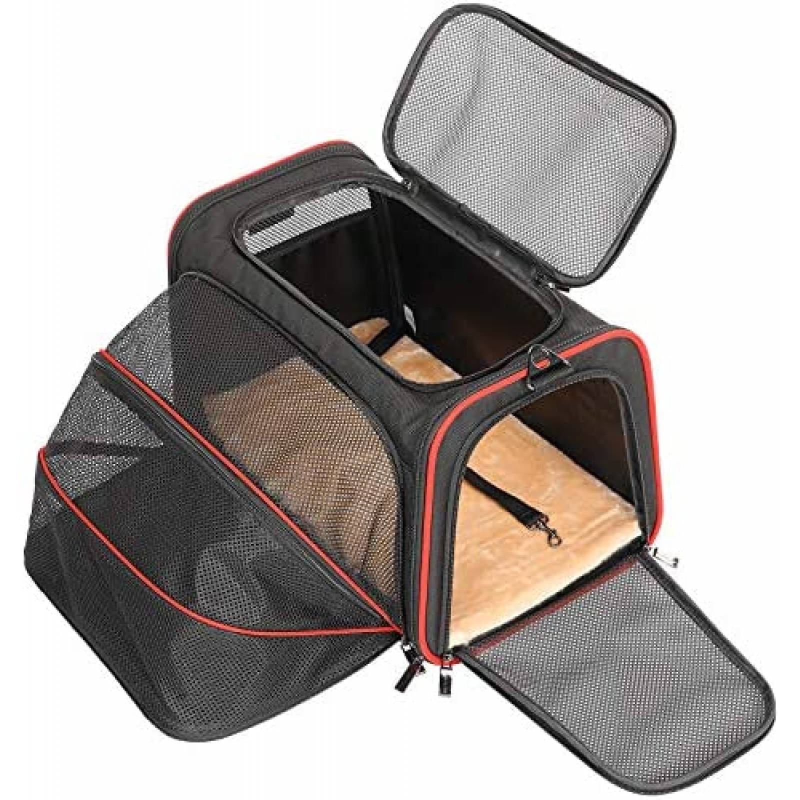 Transportador Para Mascota Petsfit 17"x11"x11" Con Extensión 