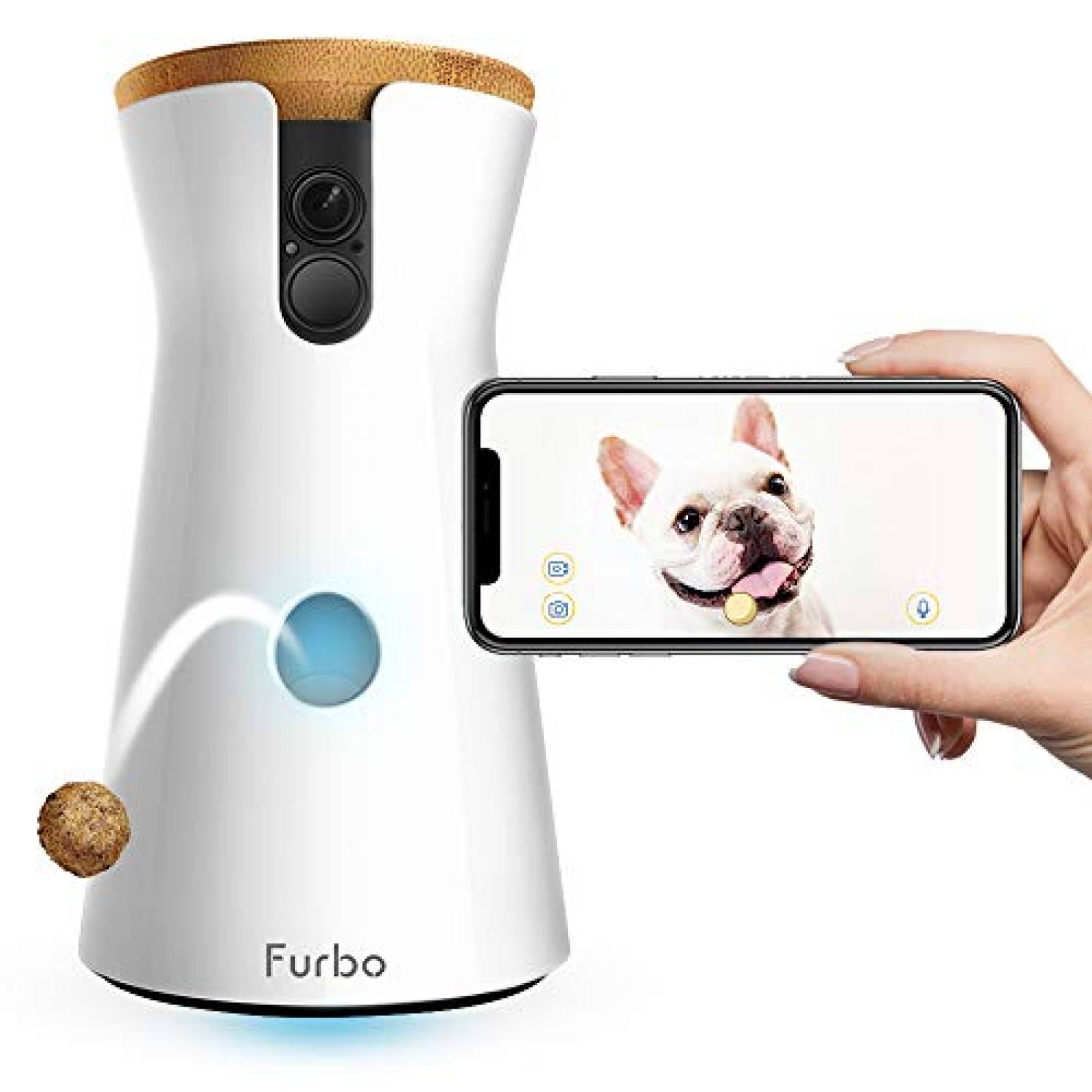 Cámara para Mascotas Furbo 1080p FHD Conexion WiFi -Blanco 