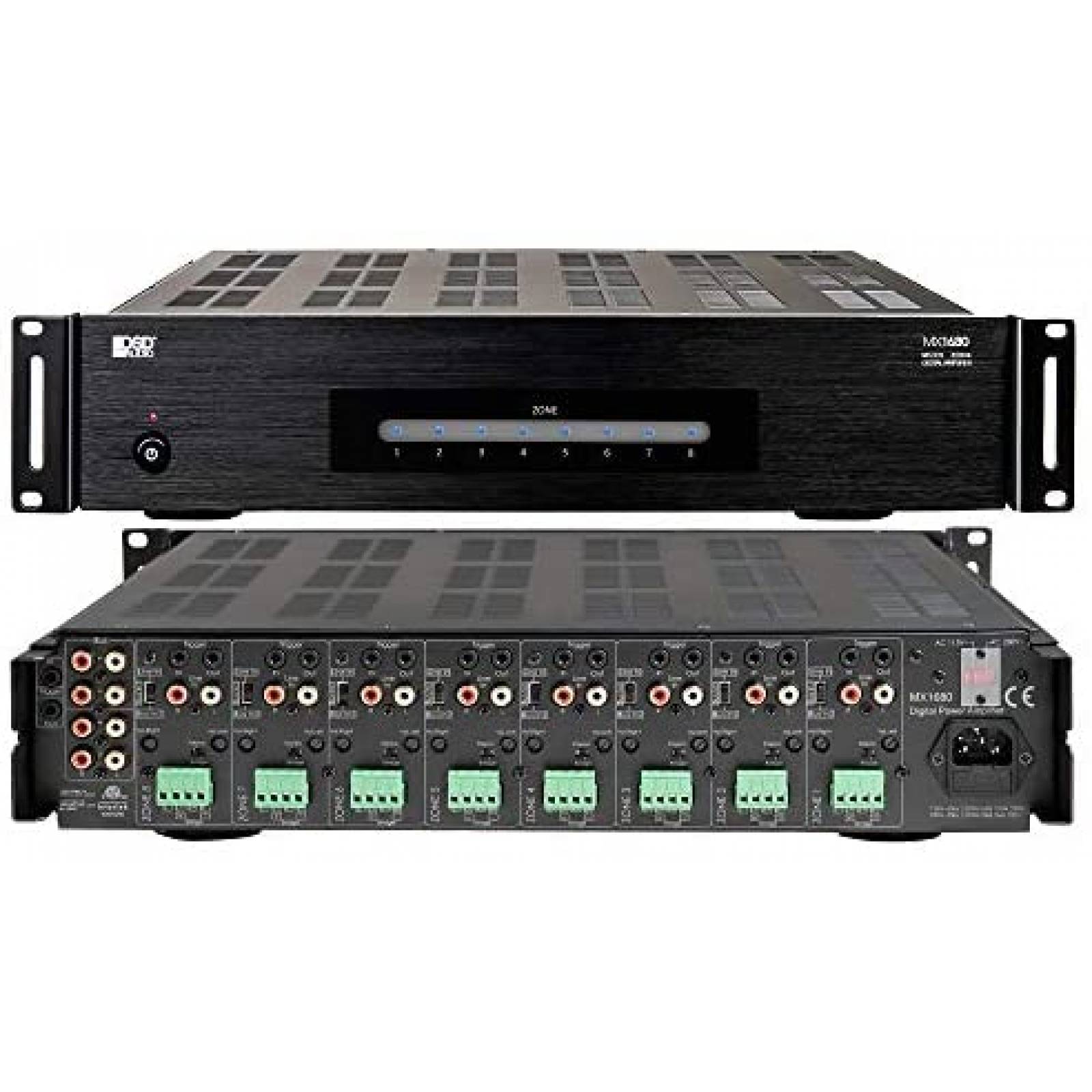 Amplificador Digital OSD Audio MX1680 80W 16Ch -Negro 