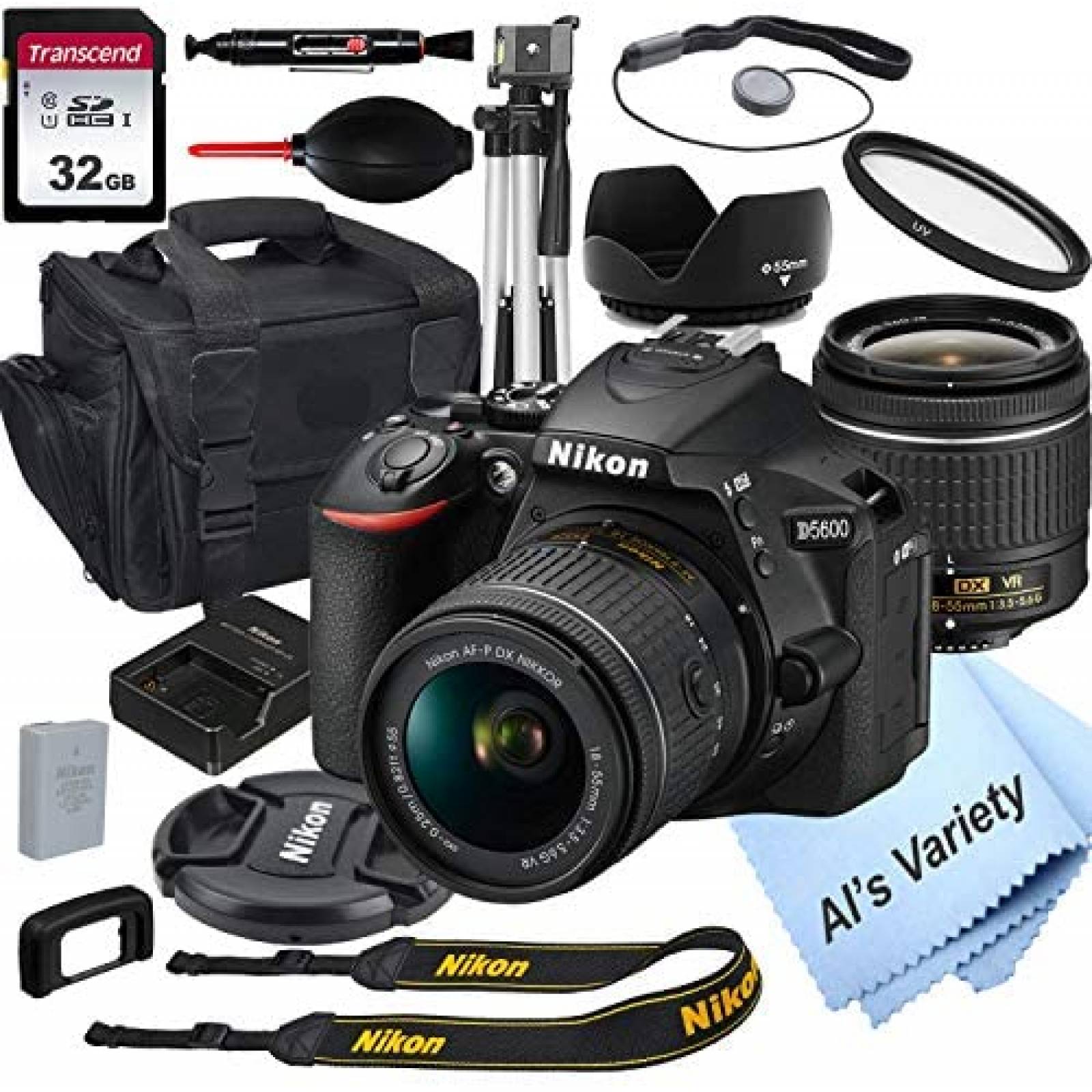 Kit de Cámara Nikon D5600 Lente VR 0.709 - 2.165 in + 32 GB